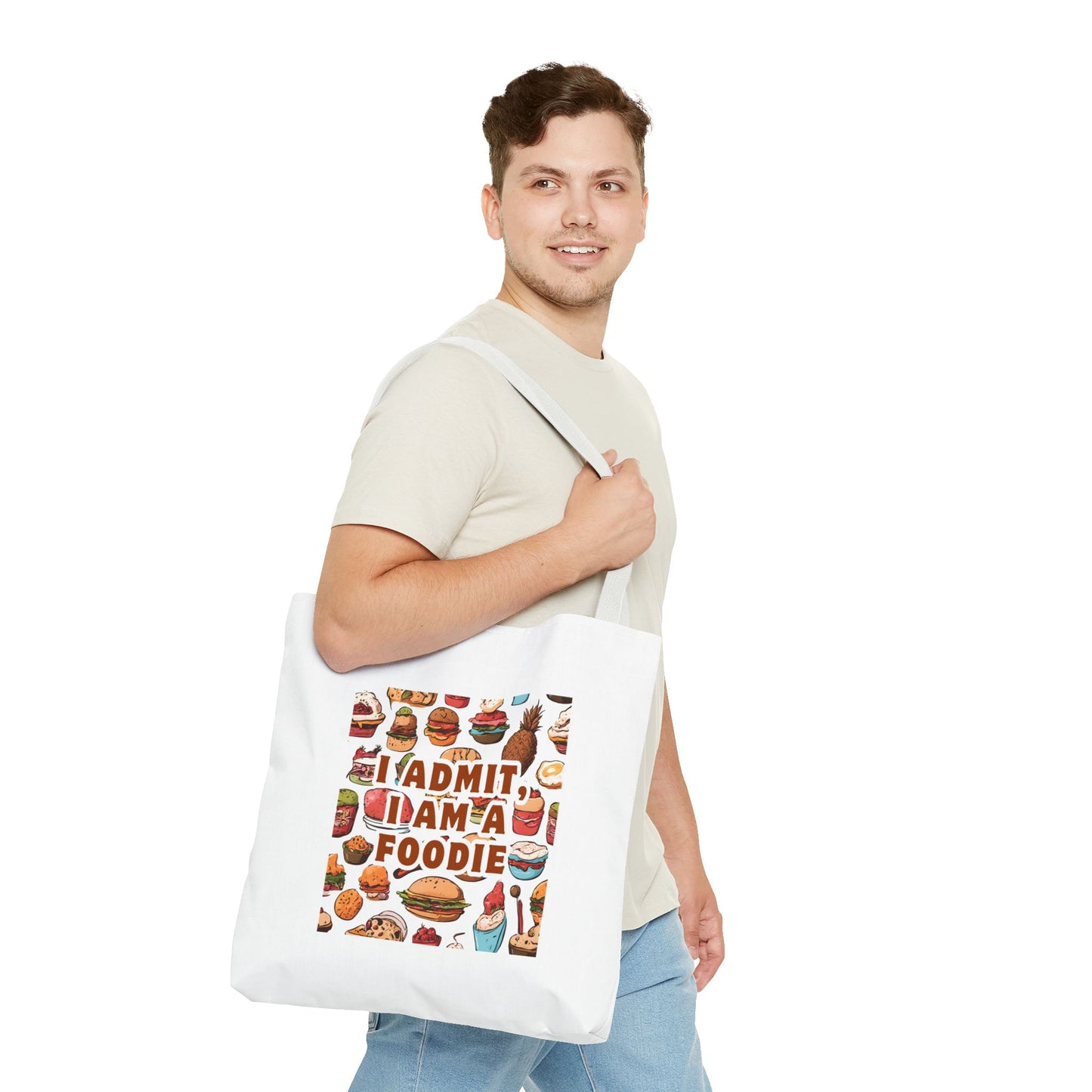 Foodie Tote Bag - 'I Admit I Am A Foodie' Canvas Bag for Food Lovers and Chefs