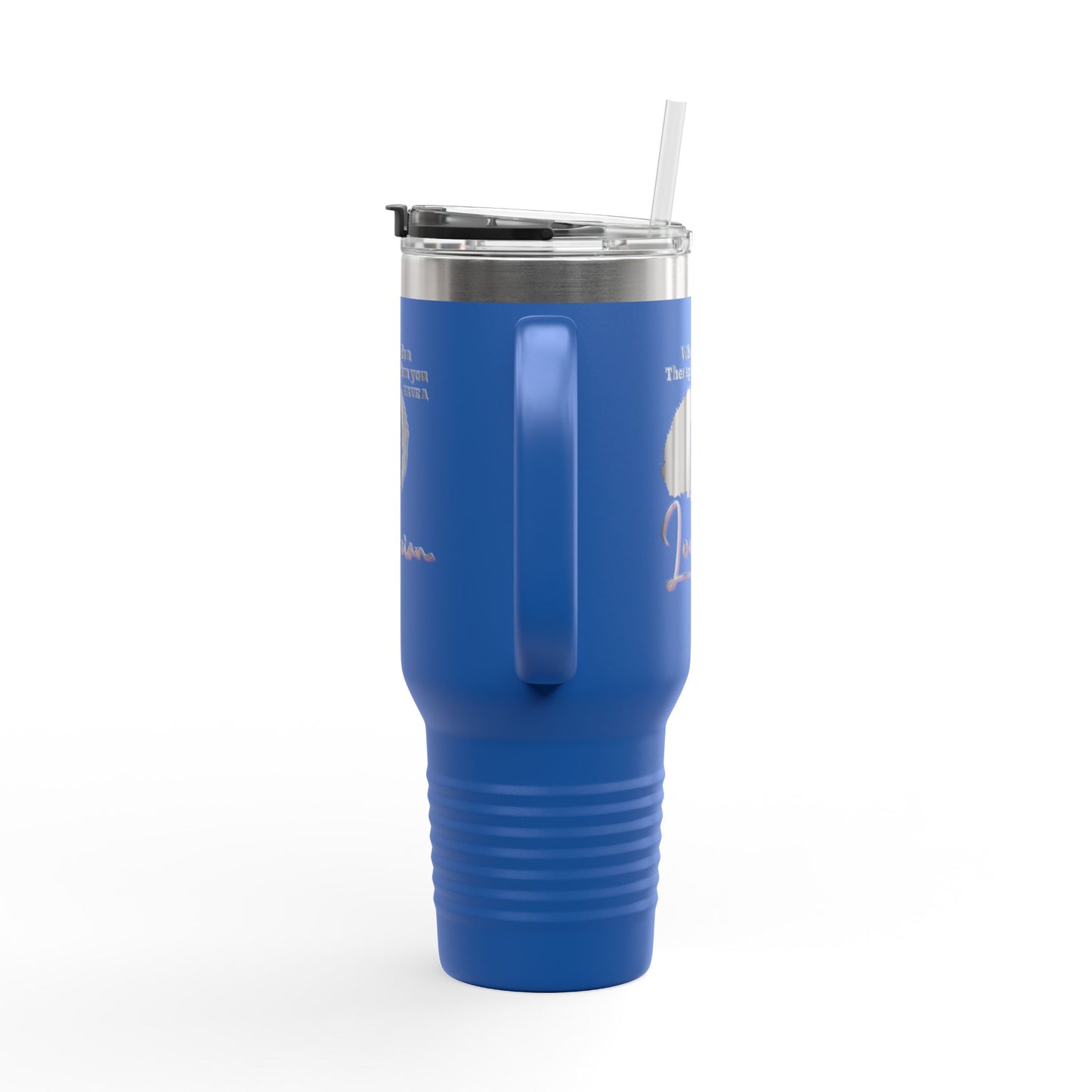 Humorous Insulated Travel Mug - 40oz "Who Needs a Therapist" - Perfect Gift for Hair Stylists