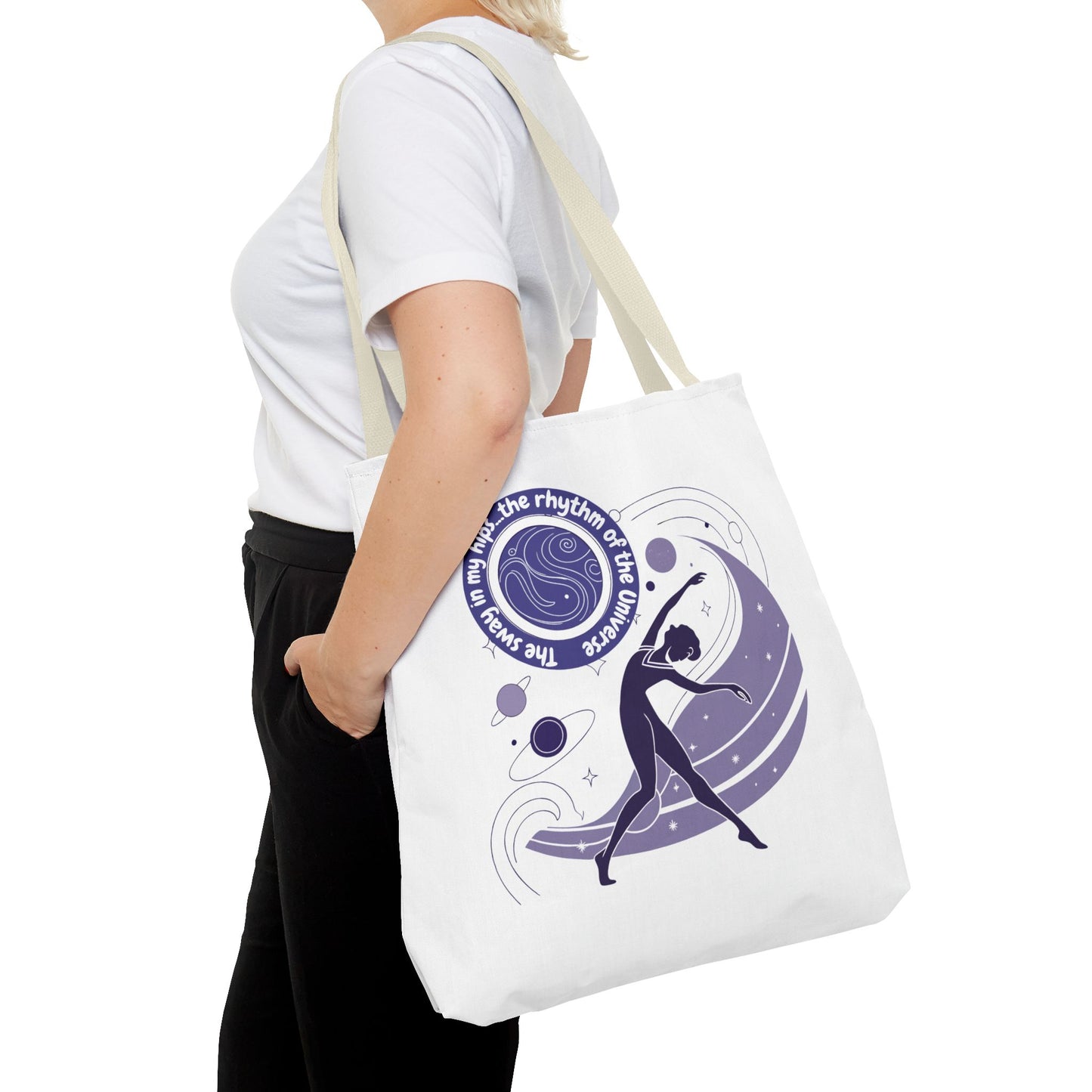 Cosmic Dance Tote Bag – Inspirational Art for Yoga Lovers