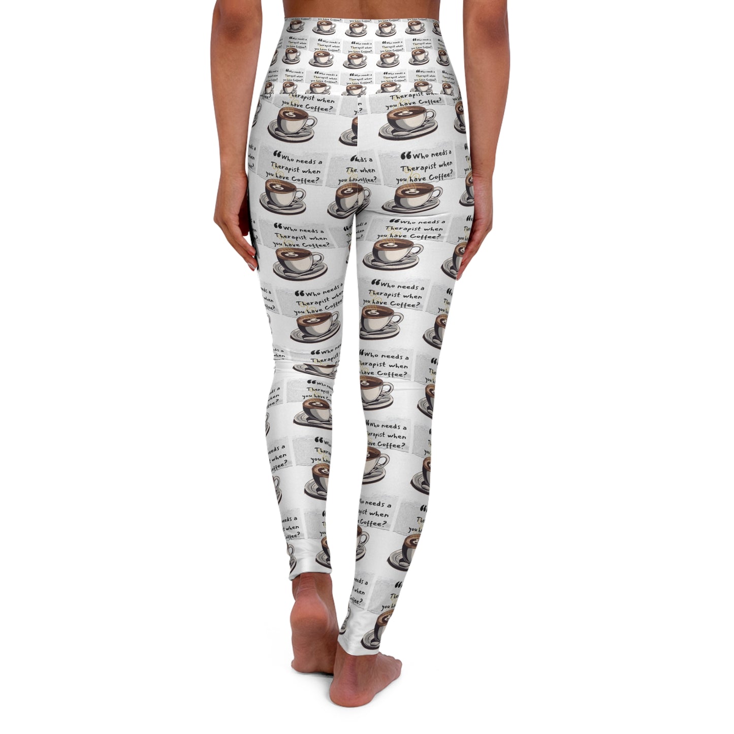 Coffee Lover's High Waisted Yoga Leggings - Stylish and Comfortable Workout Pants