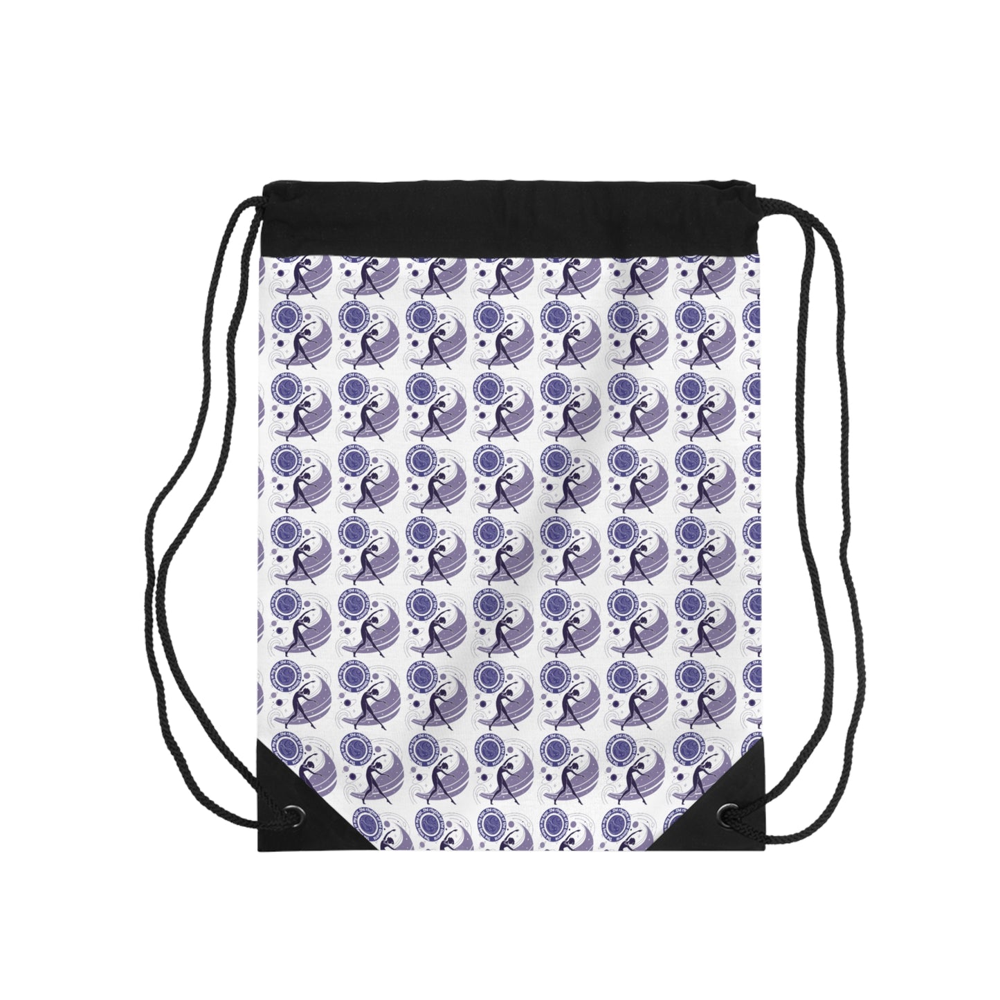 Stylish Drawstring Bag with Colorful Pattern - Perfect for Gym, Travel, and Everyday Use