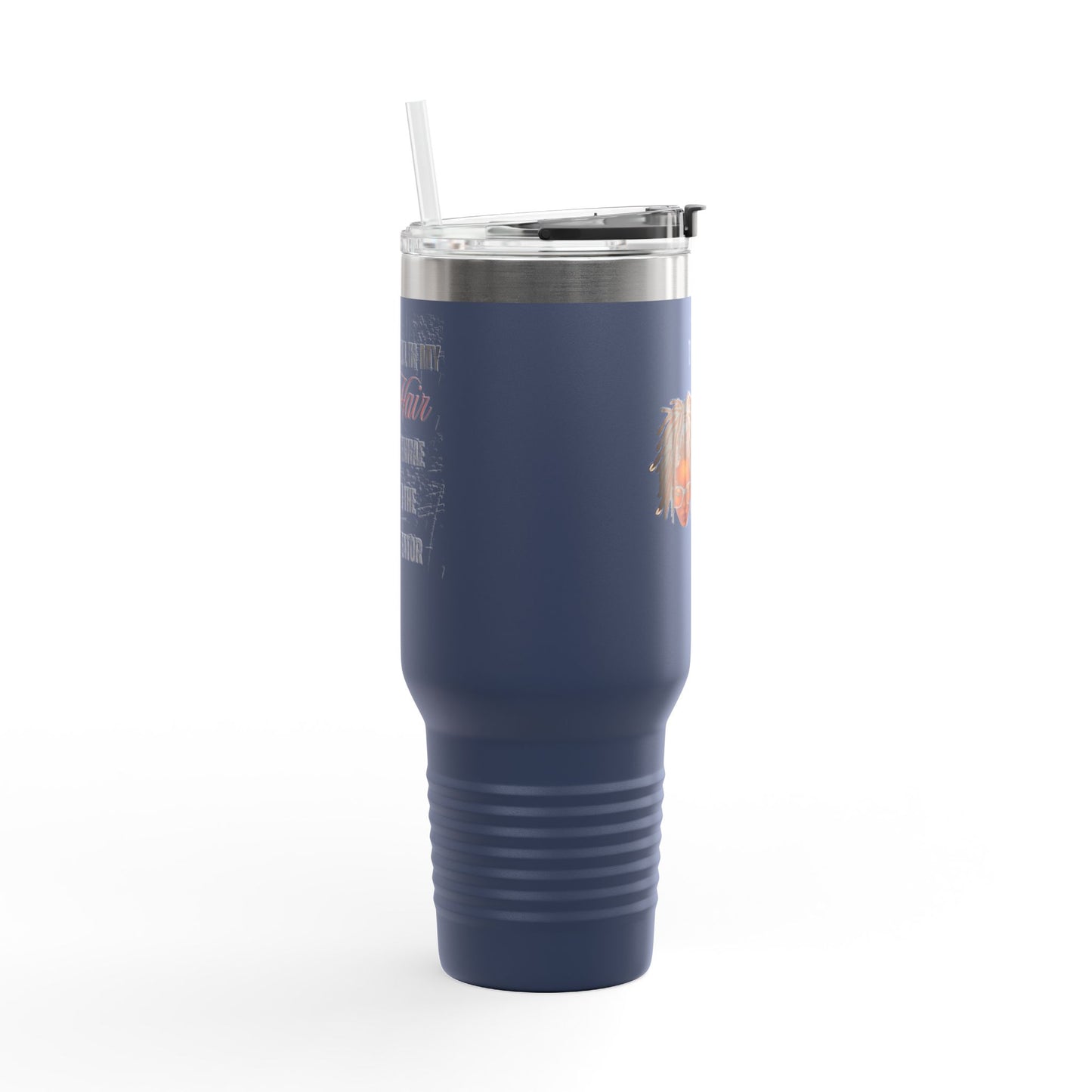 Personalized 40oz Insulated Travel Mug - 'The Coil in My Hair' Design
