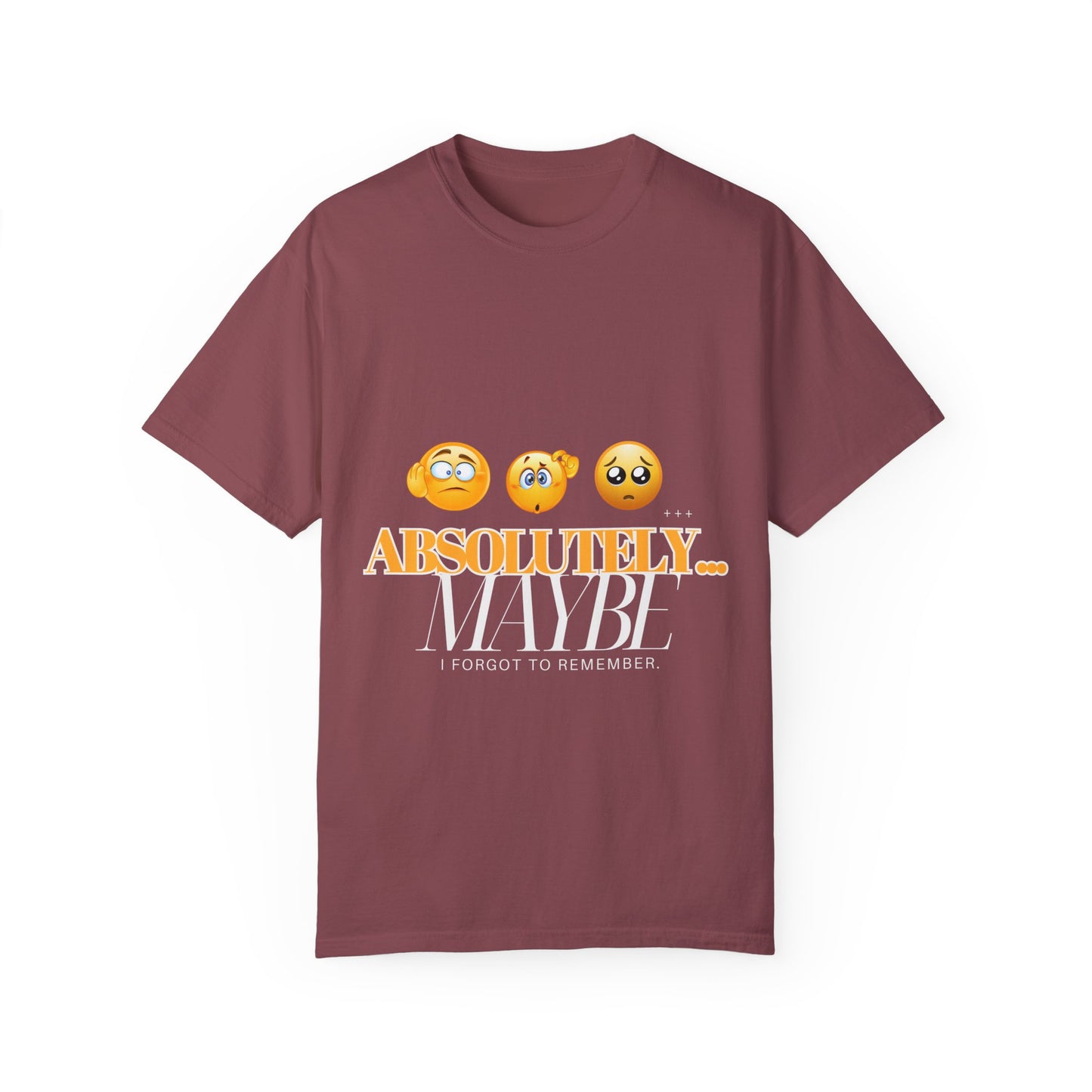 Funny Emoji Unisex T-Shirt - 'Absolutely Maybe' Design