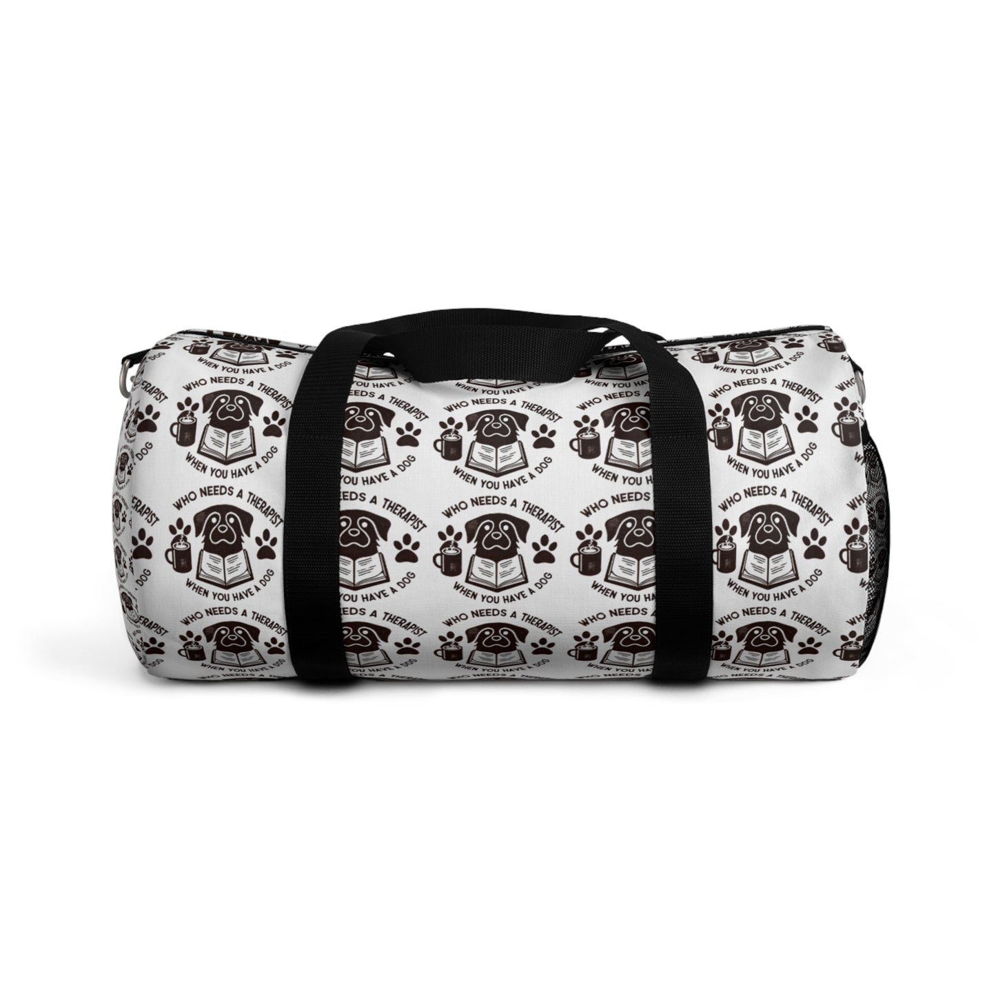Funny Dog Lover Duffel Bag - 'Who Needs a Therapist?' Design