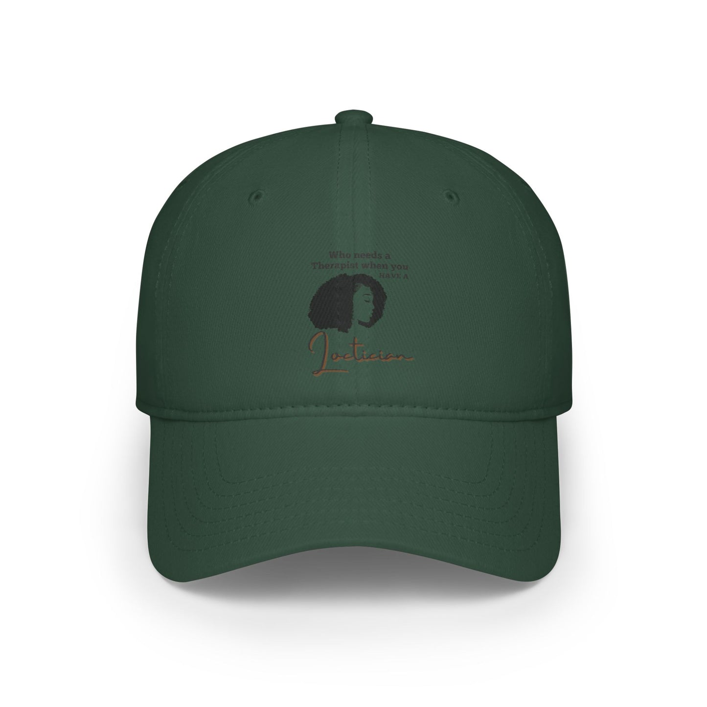 Therapist Joke Low Profile Baseball Cap - Red Cap for Mental Health Awareness