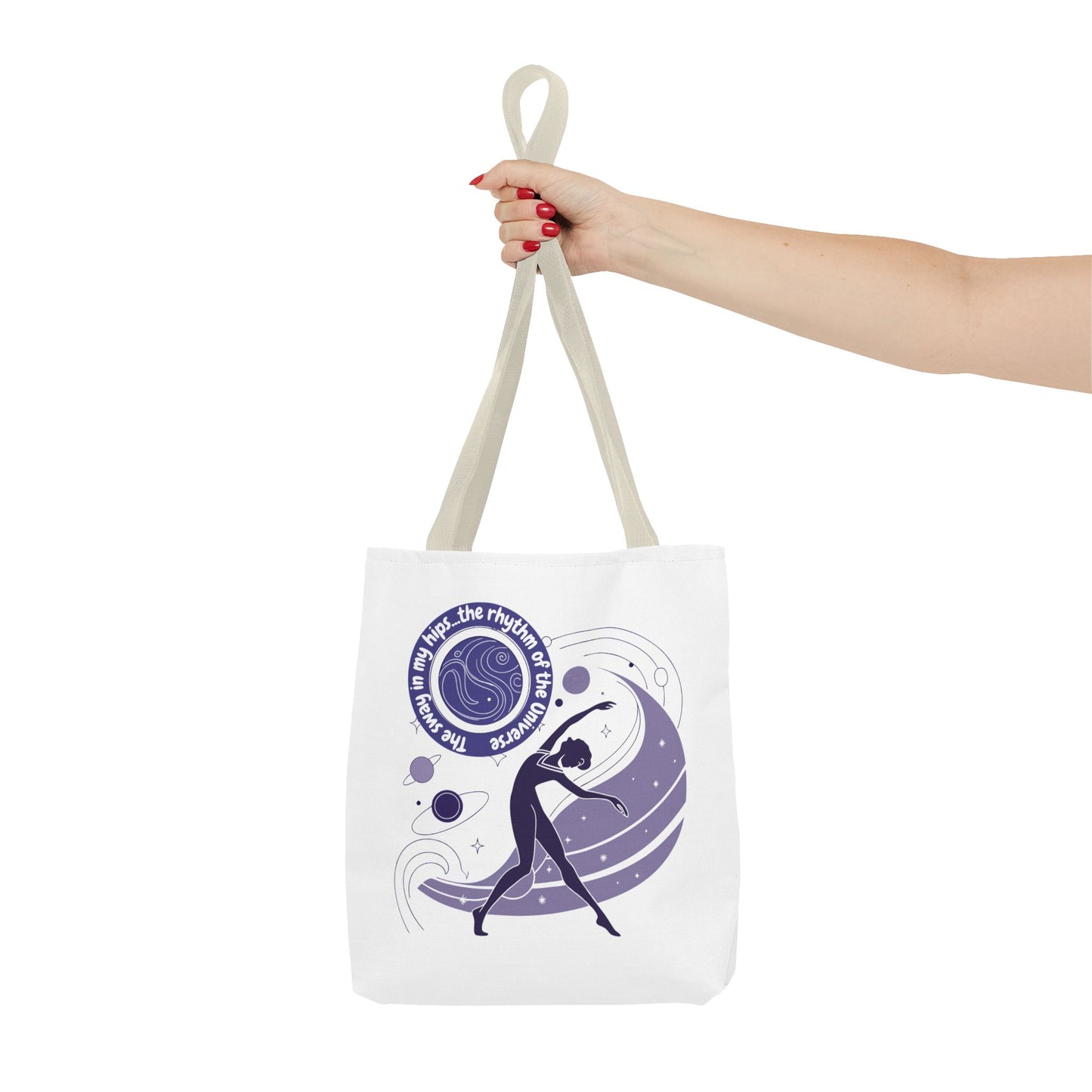 Cosmic Dance Tote Bag – Inspirational Art for Yoga Lovers