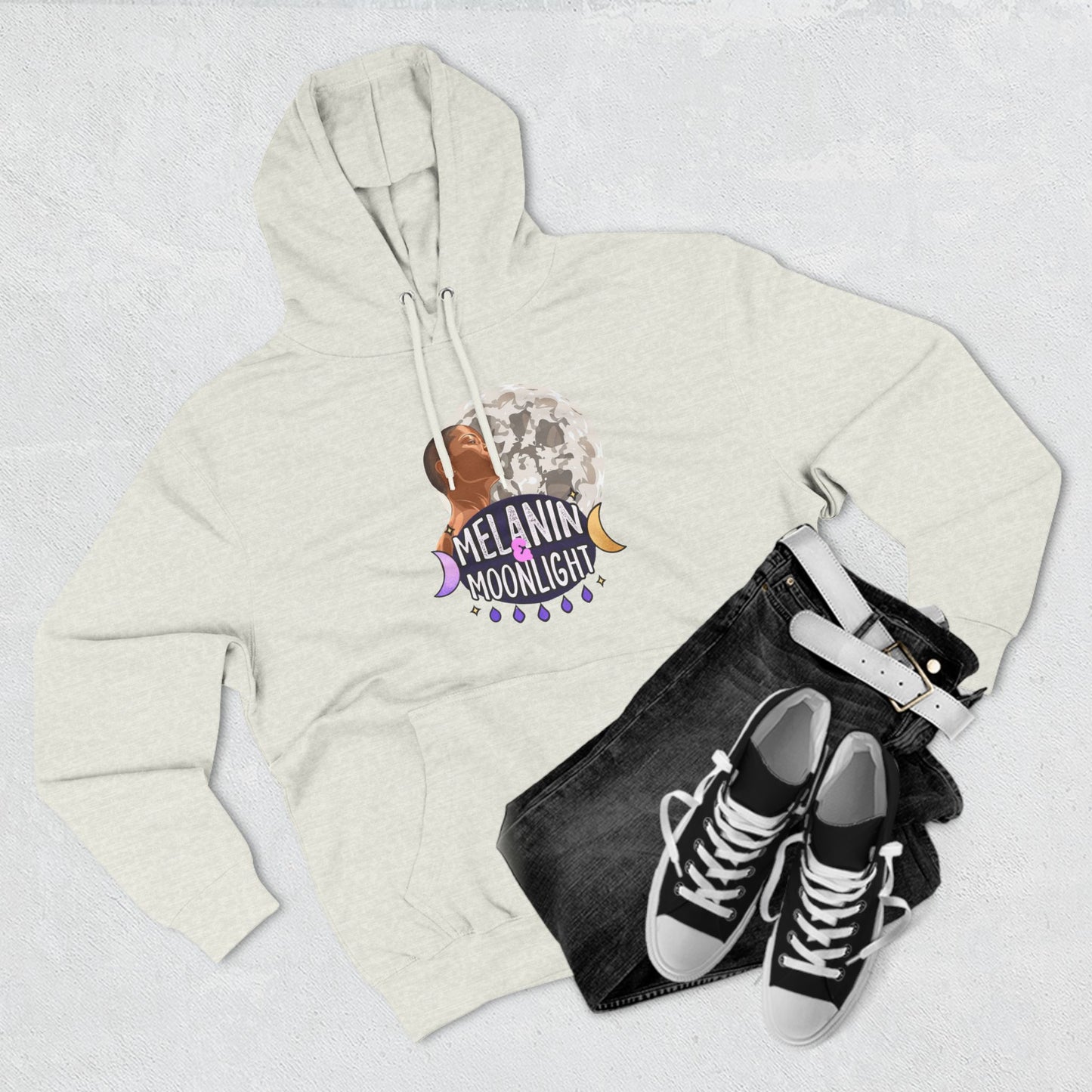 Melanin Moonlight Fleece Hoodie - Cozy Urban Style for Every Occasion