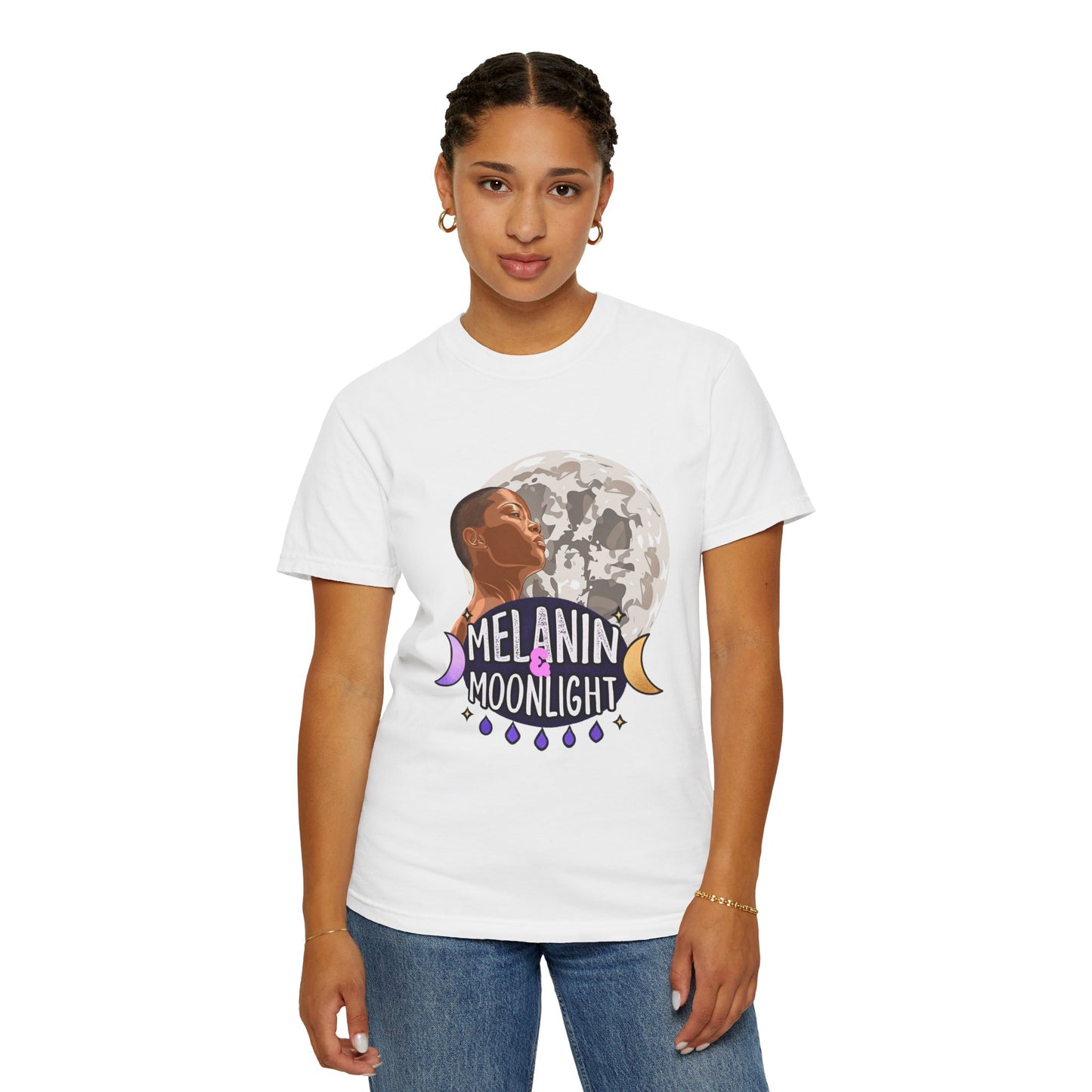 Melanin & Moonlight Unisex Garment-Dyed T-Shirt - Celebrate Cultural Heritage
