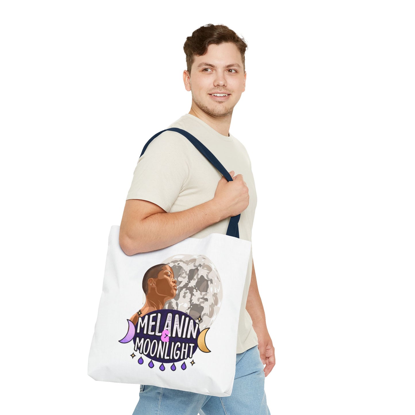 Melanin & Moonlight Inspirational Tote Bag – Perfect for Everyday Use and Celebrations
