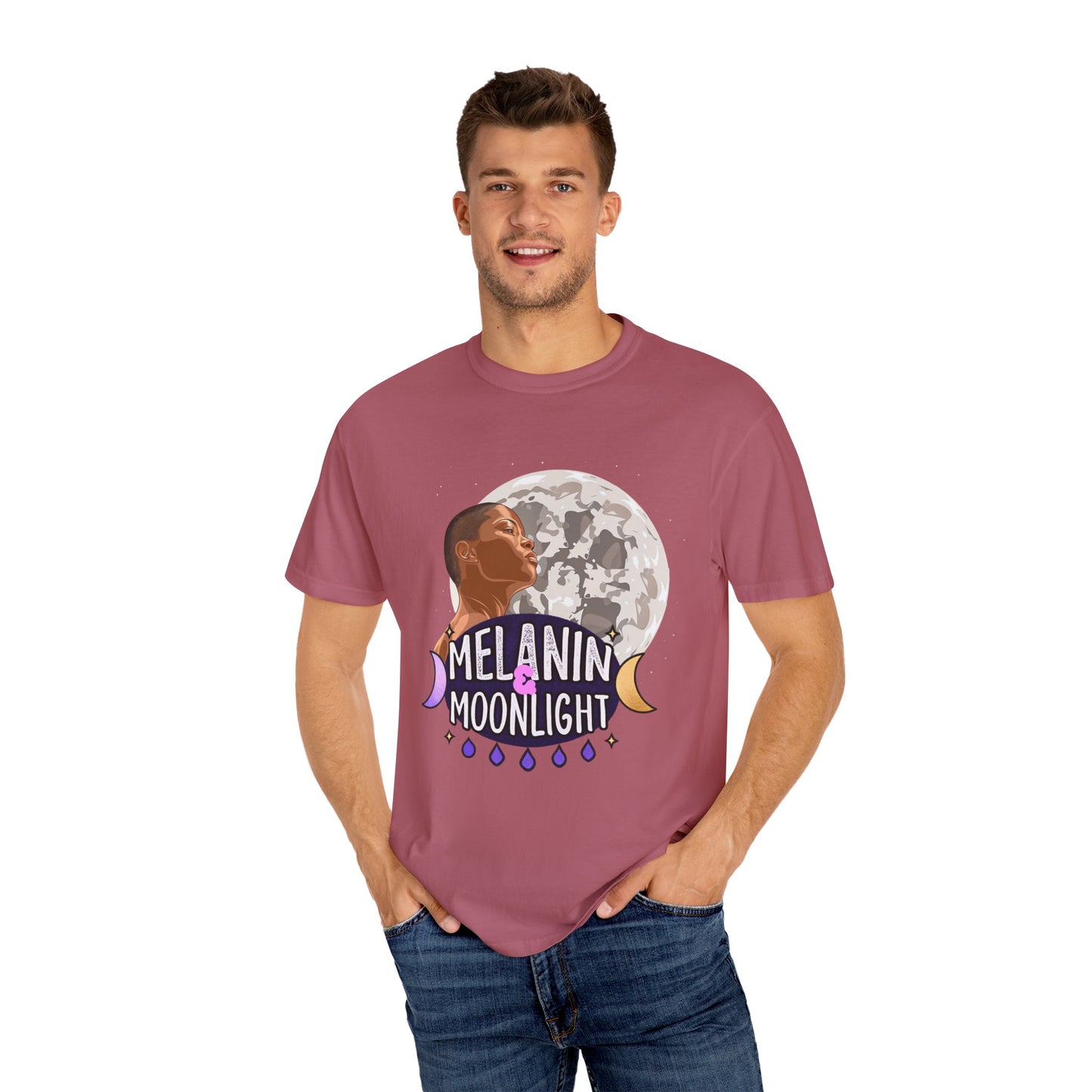Melanin & Moonlight Unisex Garment-Dyed T-Shirt - Celebrate Cultural Heritage