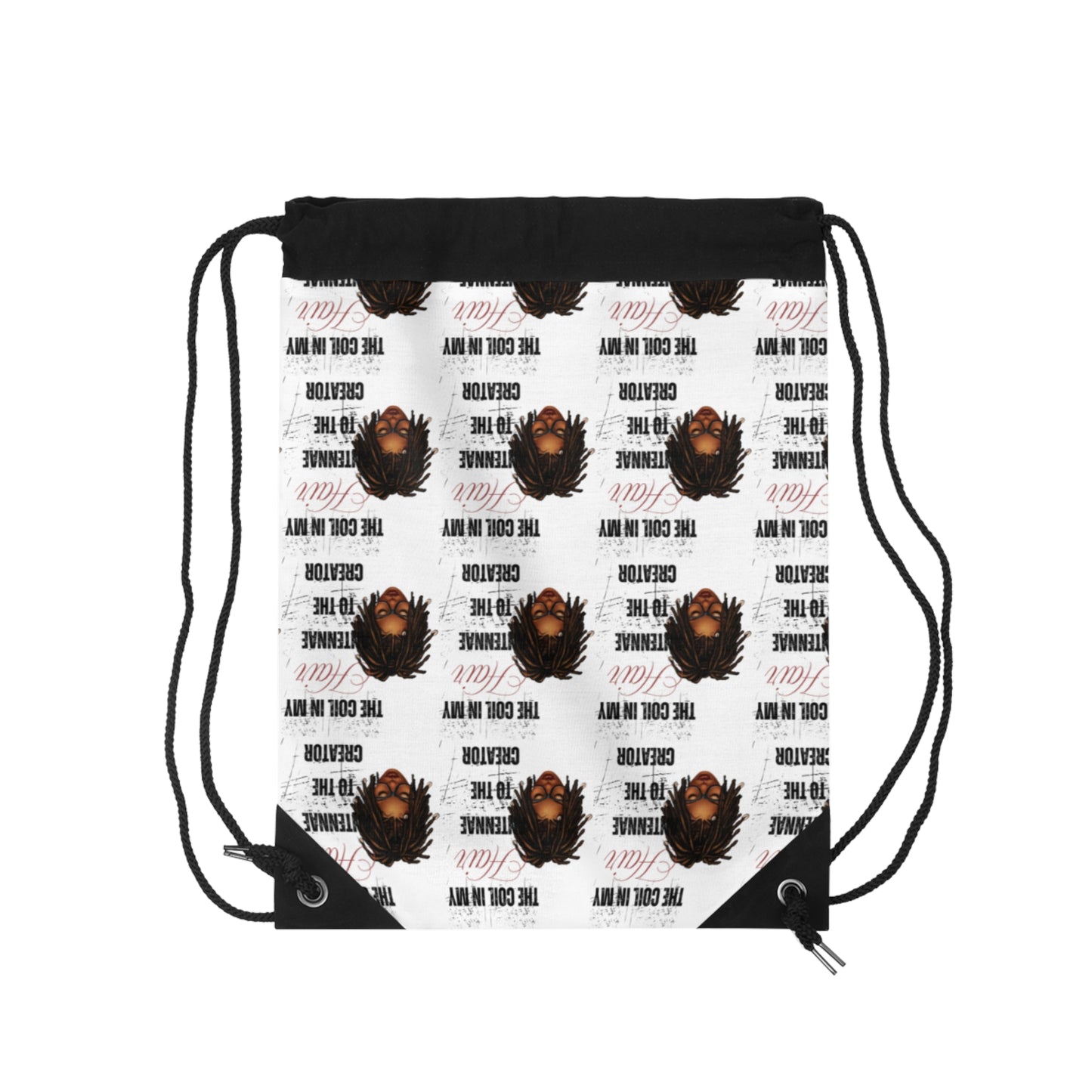 Inspiration Drawstring Bag - "The Coil in My Hair" Design for Creators & Artists