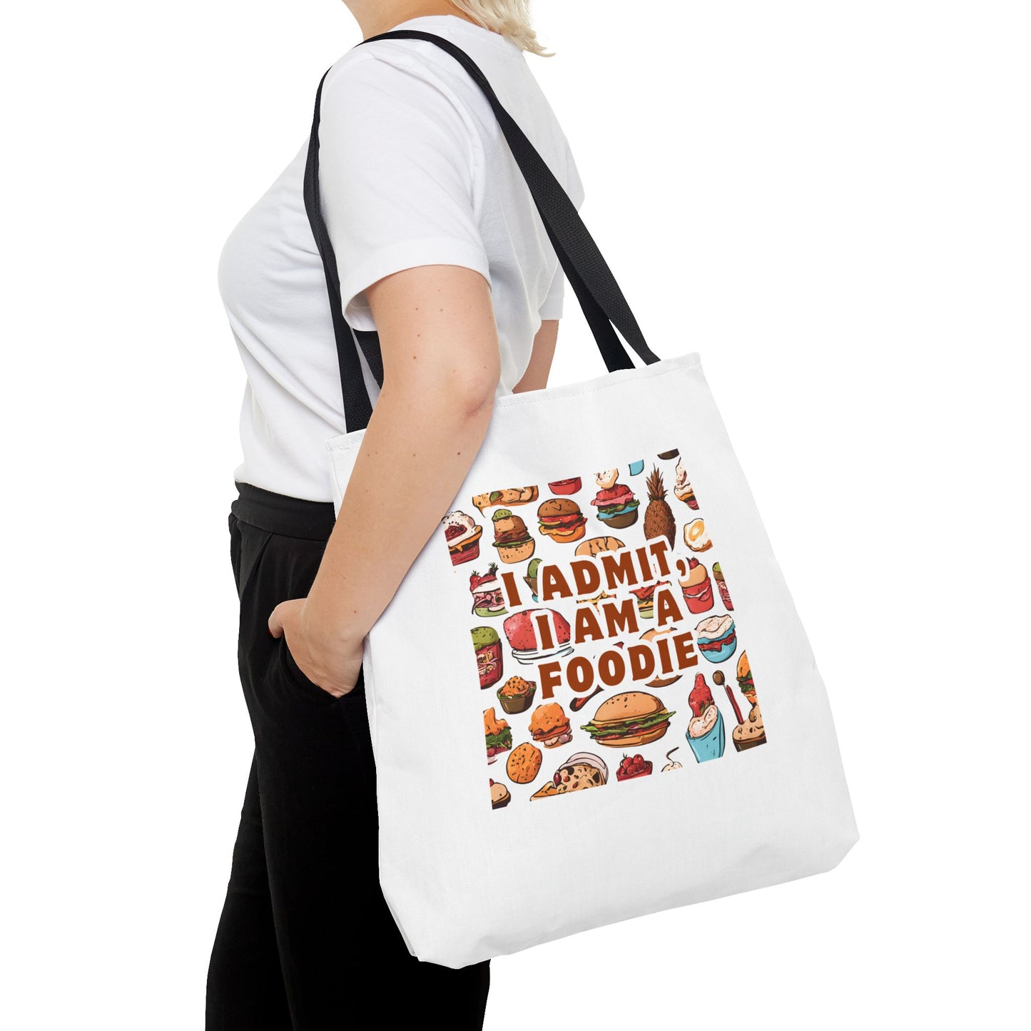 Foodie Tote Bag - 'I Admit I Am A Foodie' Canvas Bag for Food Lovers and Chefs