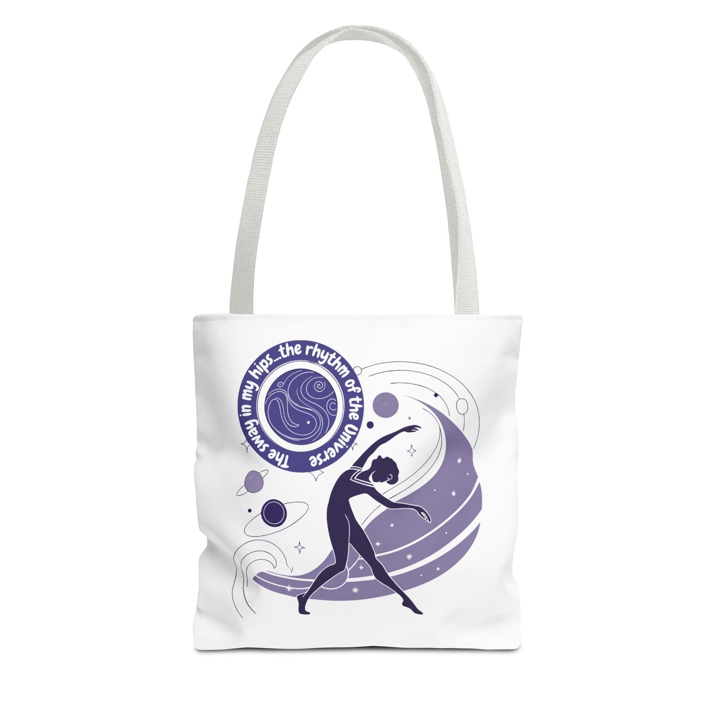 Inspirational Dance Tote Bag - "I Am Flow, The Rhythm of the Universe"