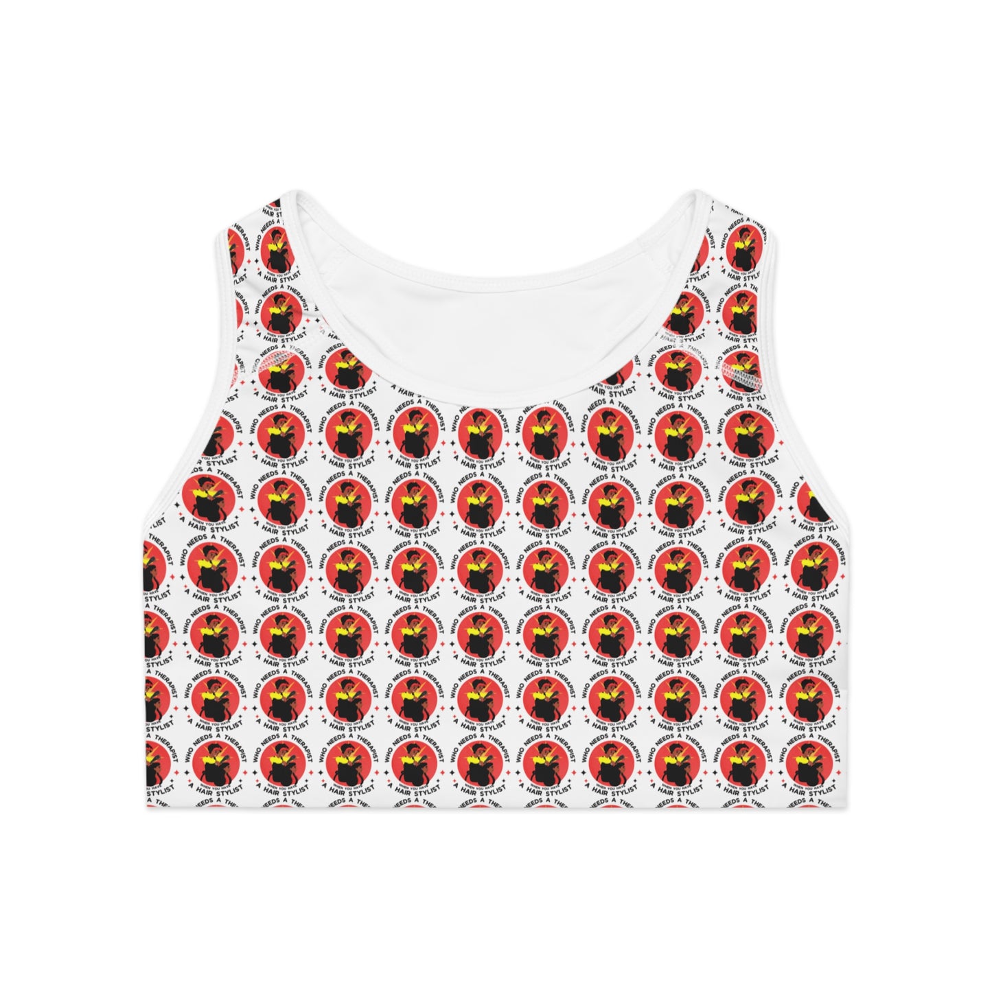 Eco-Friendly Sports Bra with Vibrant Graphic Print