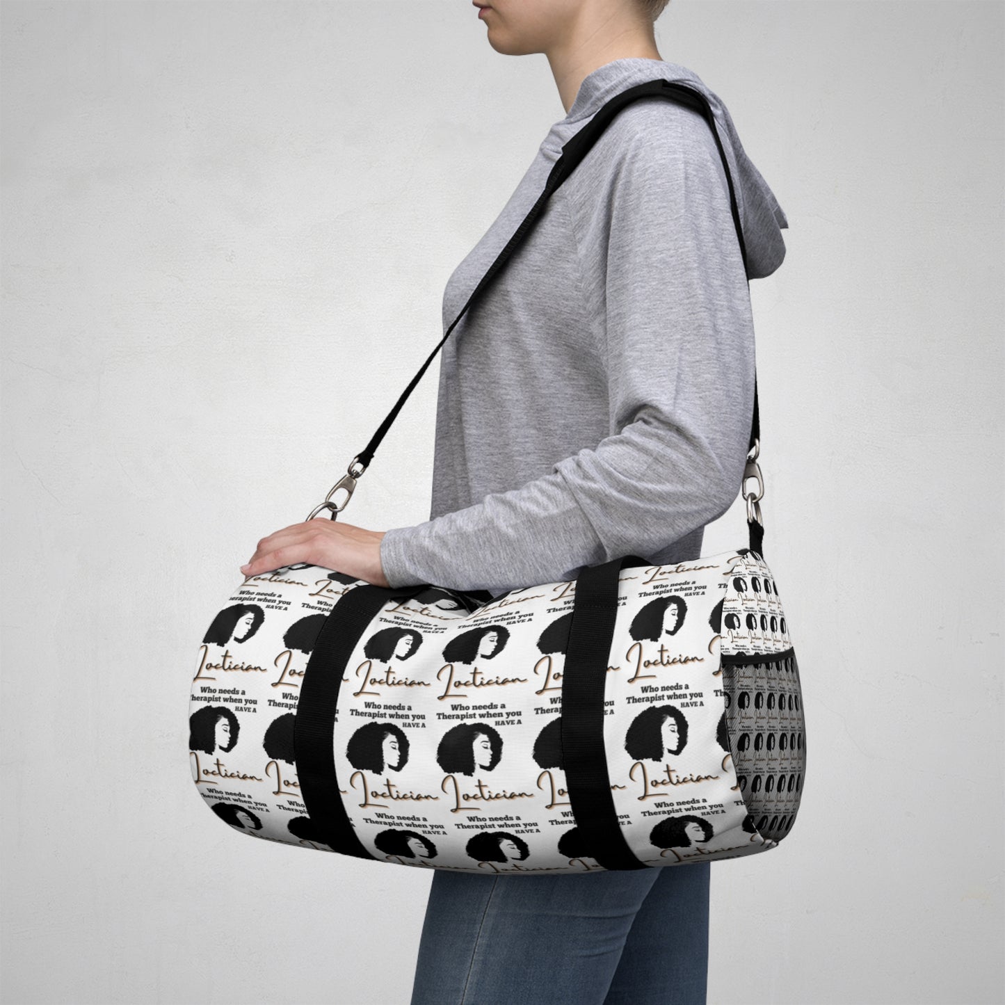 Therapist-Collage Duffel Bag - Perfect for Gym, Travel, and Self-Care