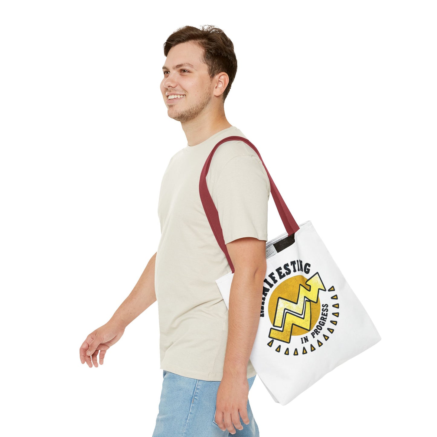 Manifesting in Progress Tote Bag – Eco-Friendly and Stylish Carry-All for Dreamers