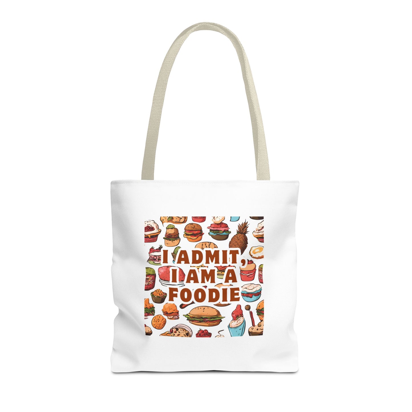 Foodie Tote Bag - 'I Admit I Am A Foodie' Canvas Bag for Food Lovers and Chefs