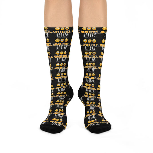 Mood-Boosting Cushioned Crew Socks - Fun Design for Everyday Comfort