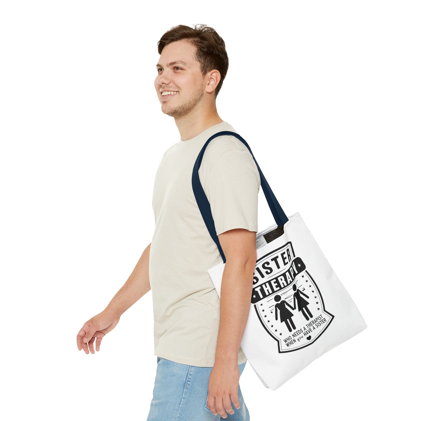 Sister Therapy Tote Bag - Perfect Gift for Siblings & Self-Care