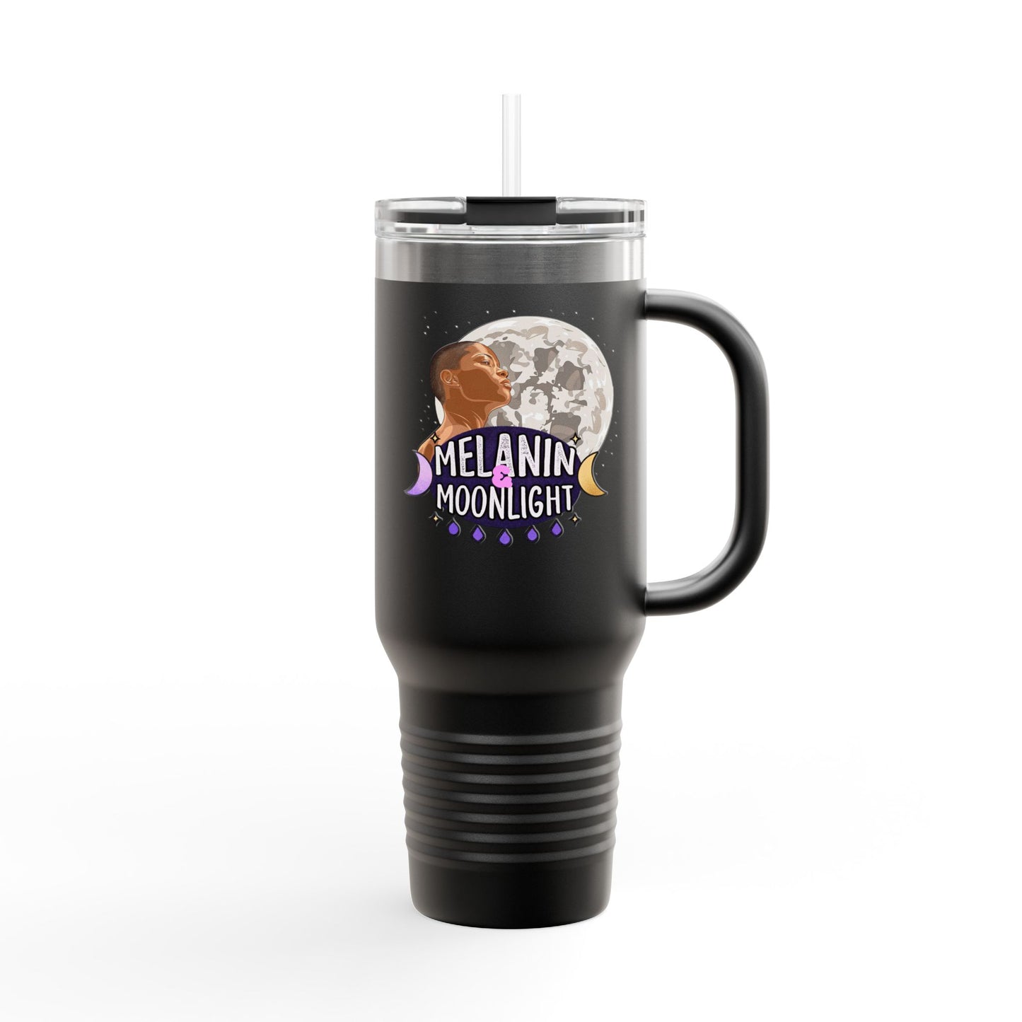 Personalized Insulated Travel Mug - 40oz Moonlight Design