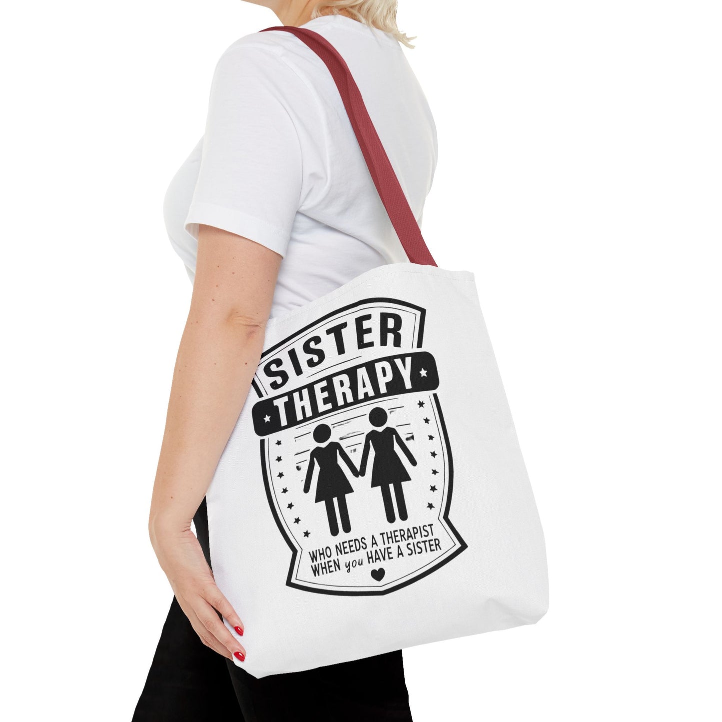 Sister Therapy Tote Bag - Perfect Gift for Siblings & Self-Care