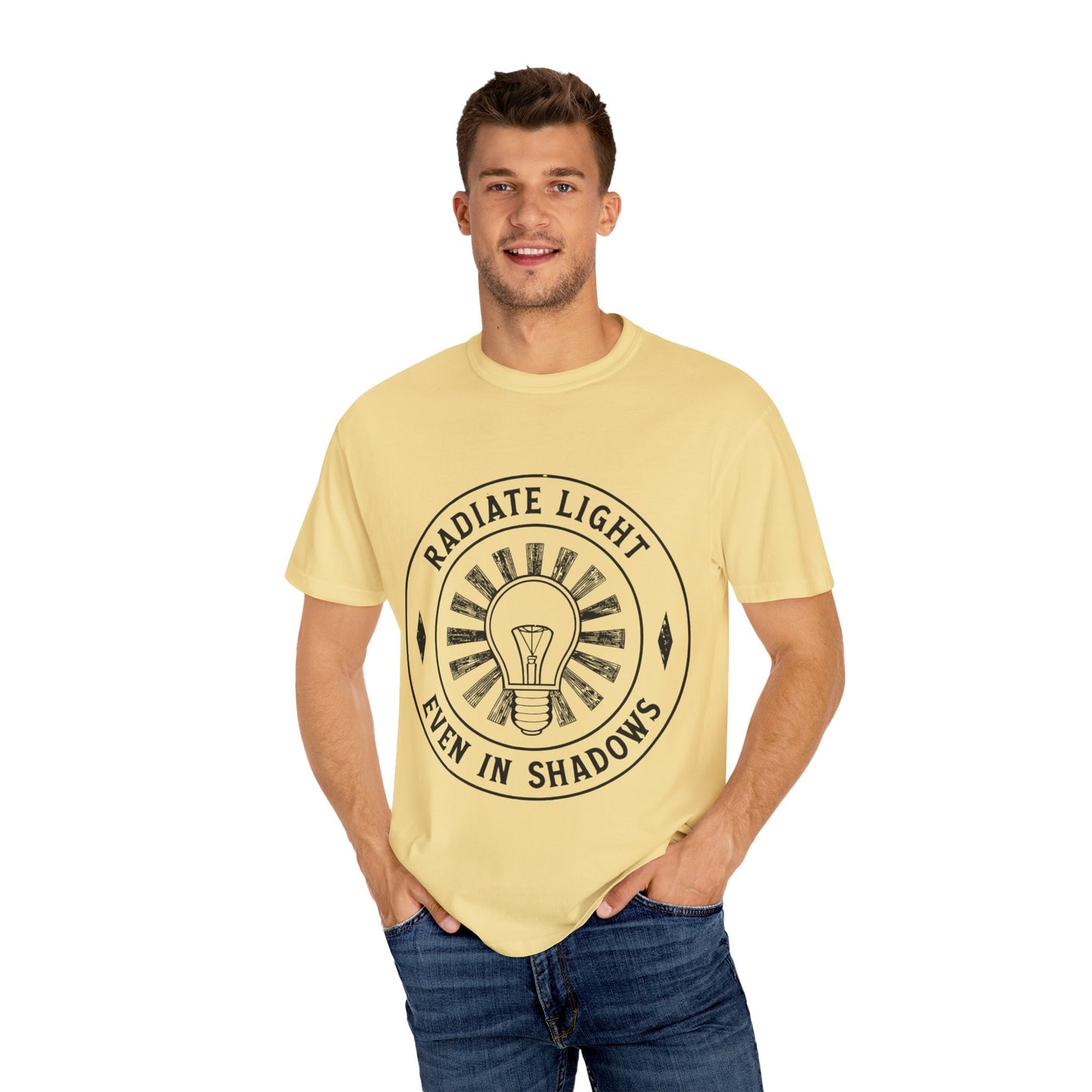 Radiate Light Unisex Garment-Dyed T-Shirt - Inspirational Graphic Tee