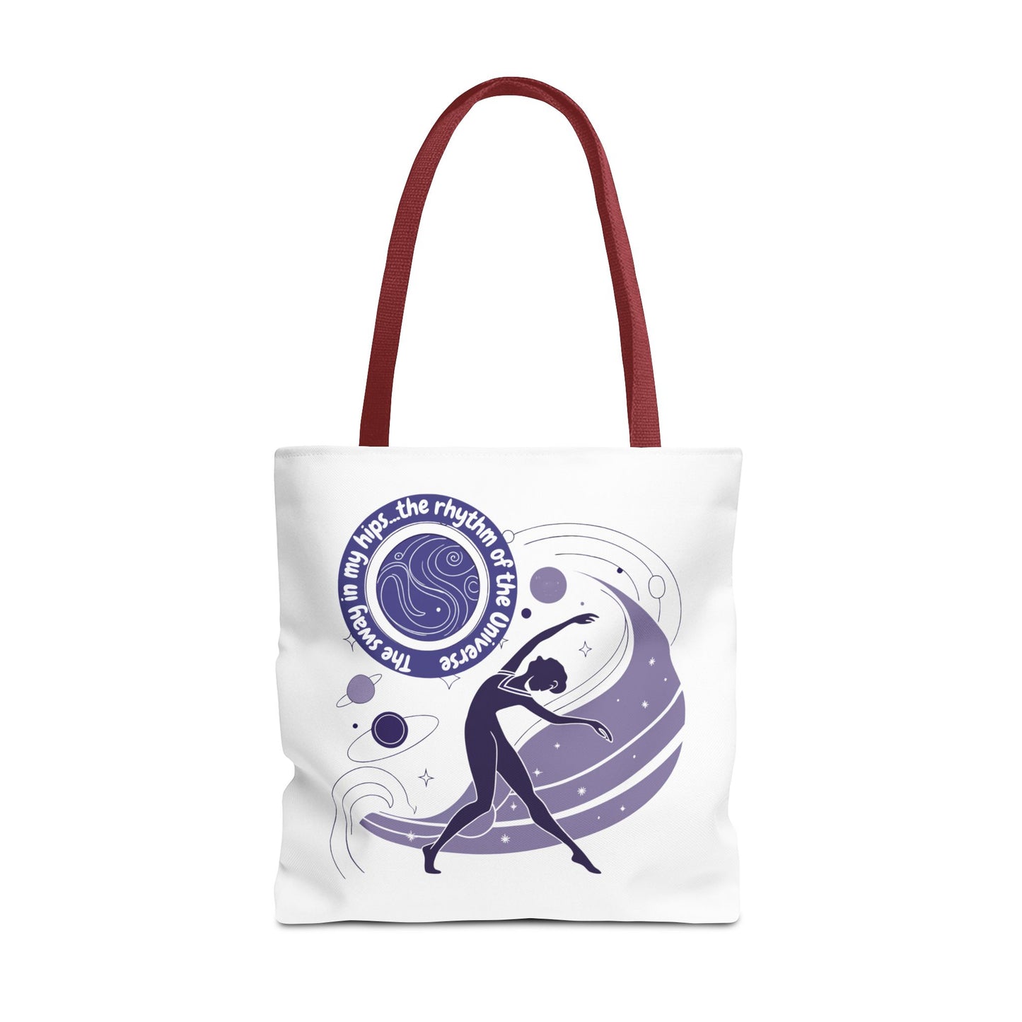 Inspirational Dance Tote Bag - "I Am Flow, The Rhythm of the Universe"