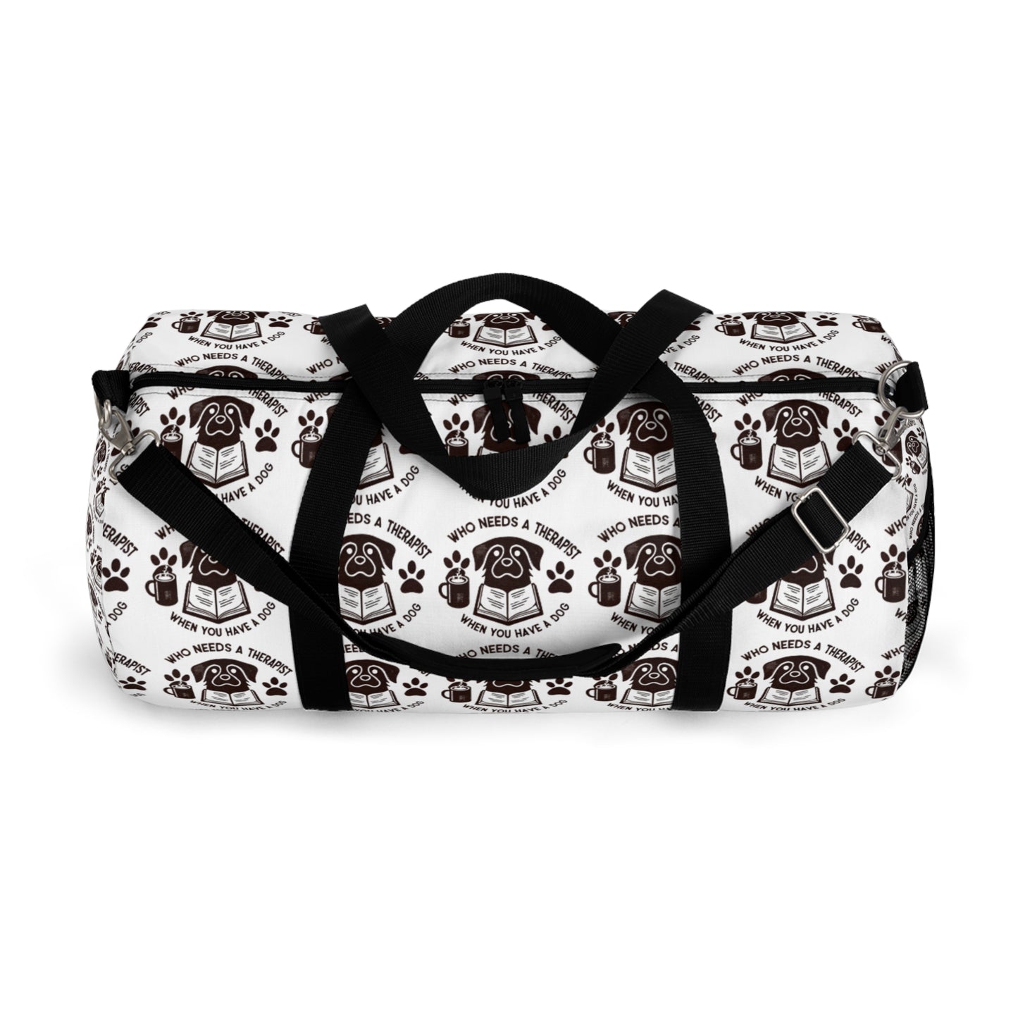 Funny Dog Lover Duffel Bag - 'Who Needs a Therapist?' Design
