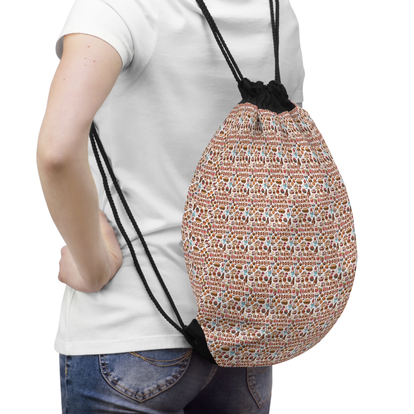 Colorful Floral Drawstring Bag - Perfect for Gym, Travel, and Everyday Use