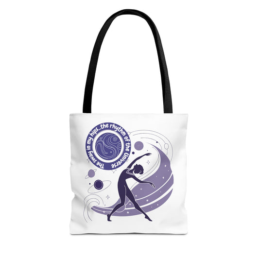 Inspirational Dance Tote Bag - "I Am Flow, The Rhythm of the Universe"