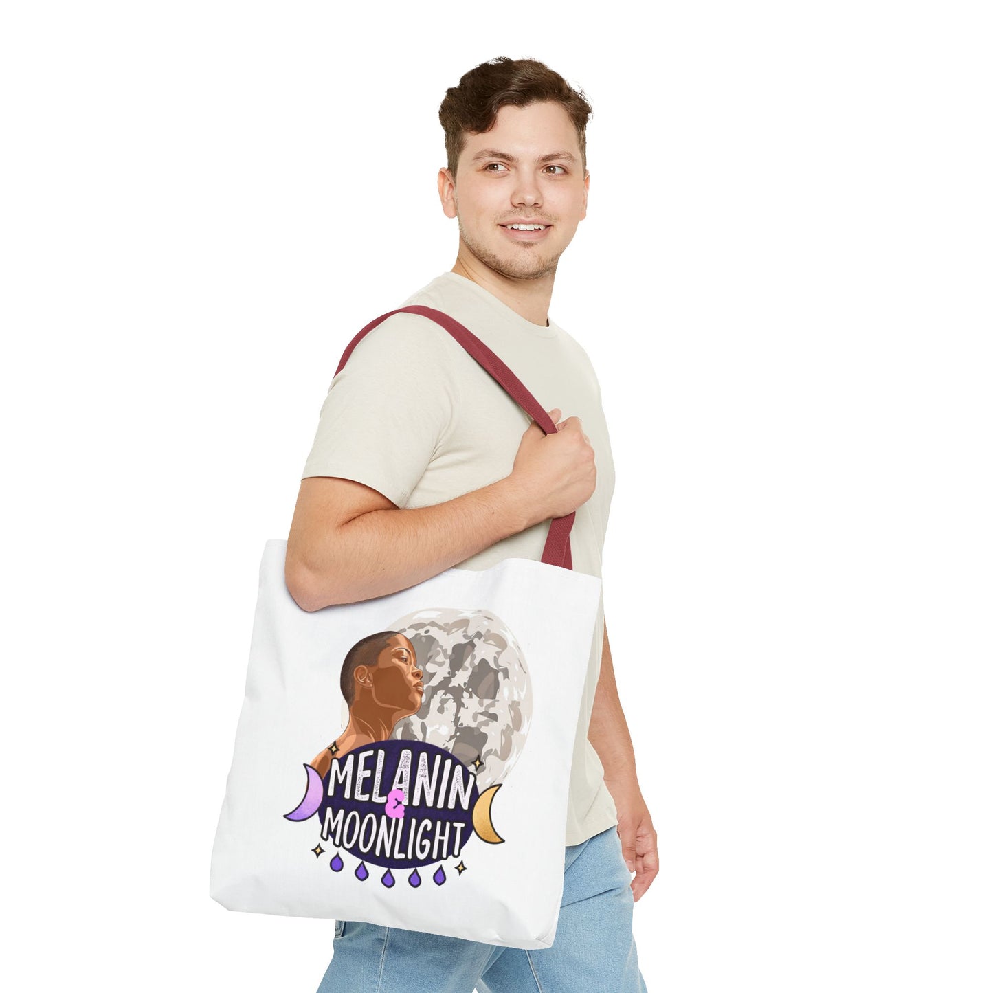Melanin & Moonlight Inspirational Tote Bag – Perfect for Everyday Use and Celebrations