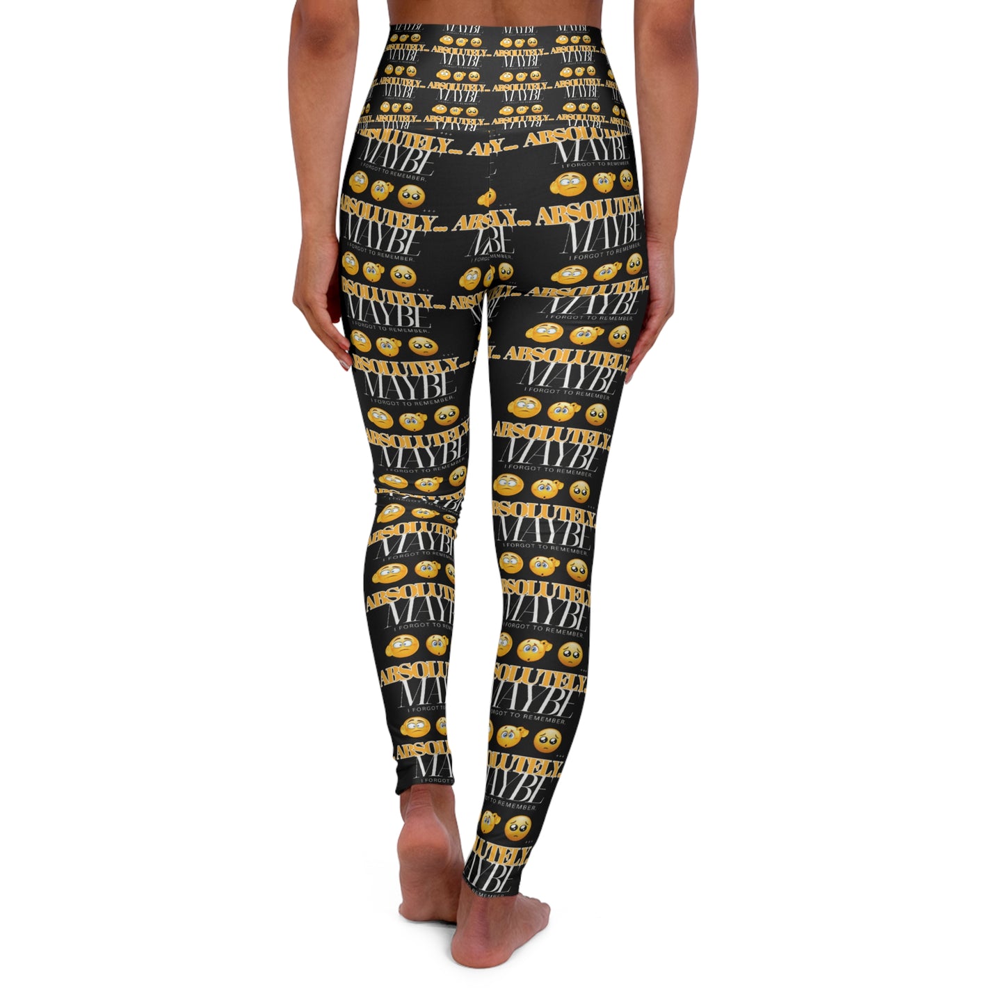 Emotional Expression High Waisted Yoga Leggings - Motivational Fitness Wear