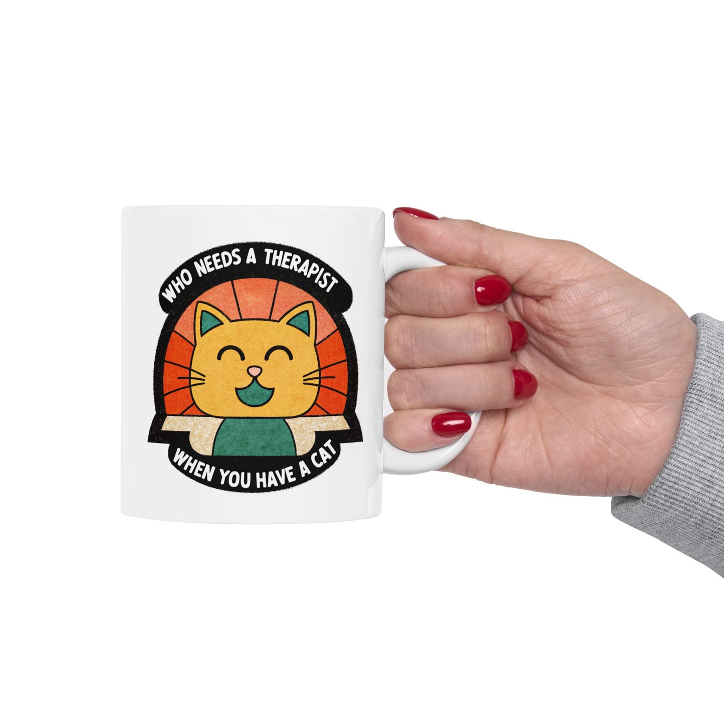 Therapist Cat Ceramic Mug - 11oz & 15oz