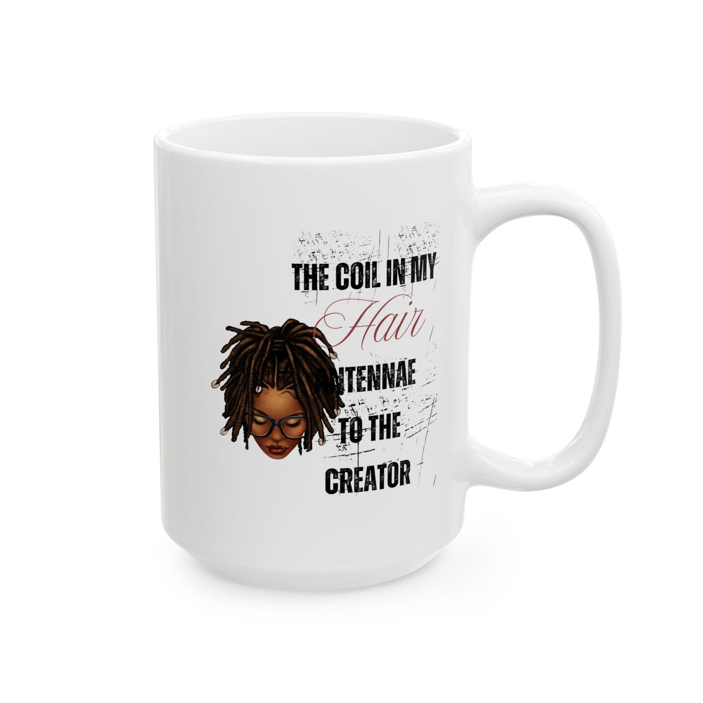 Empowering Ceramic Mug - "Soul in My Hair" Design