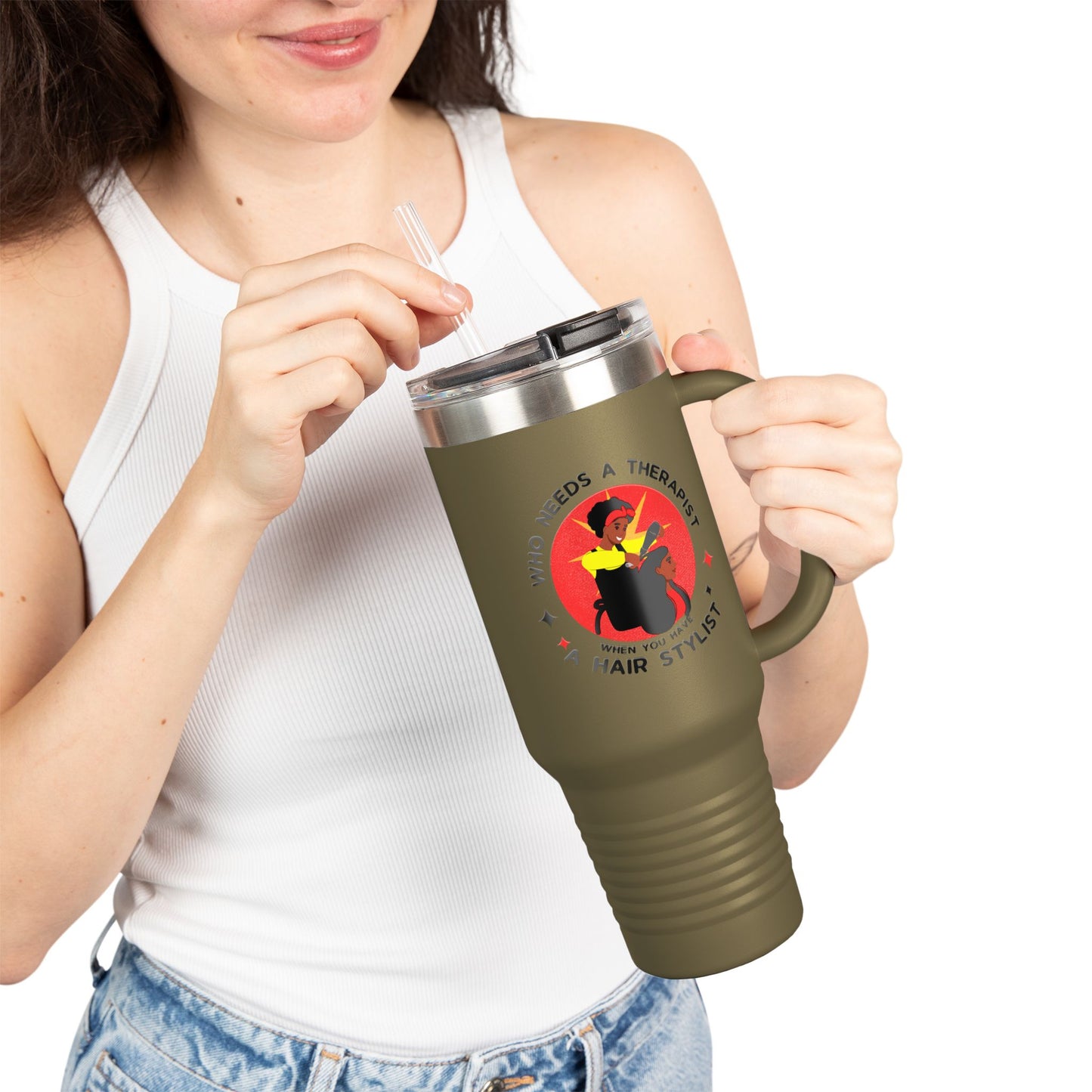 Hair Stylist Insulated Travel Mug - 40oz, Perfect Gift for Beauty Professionals