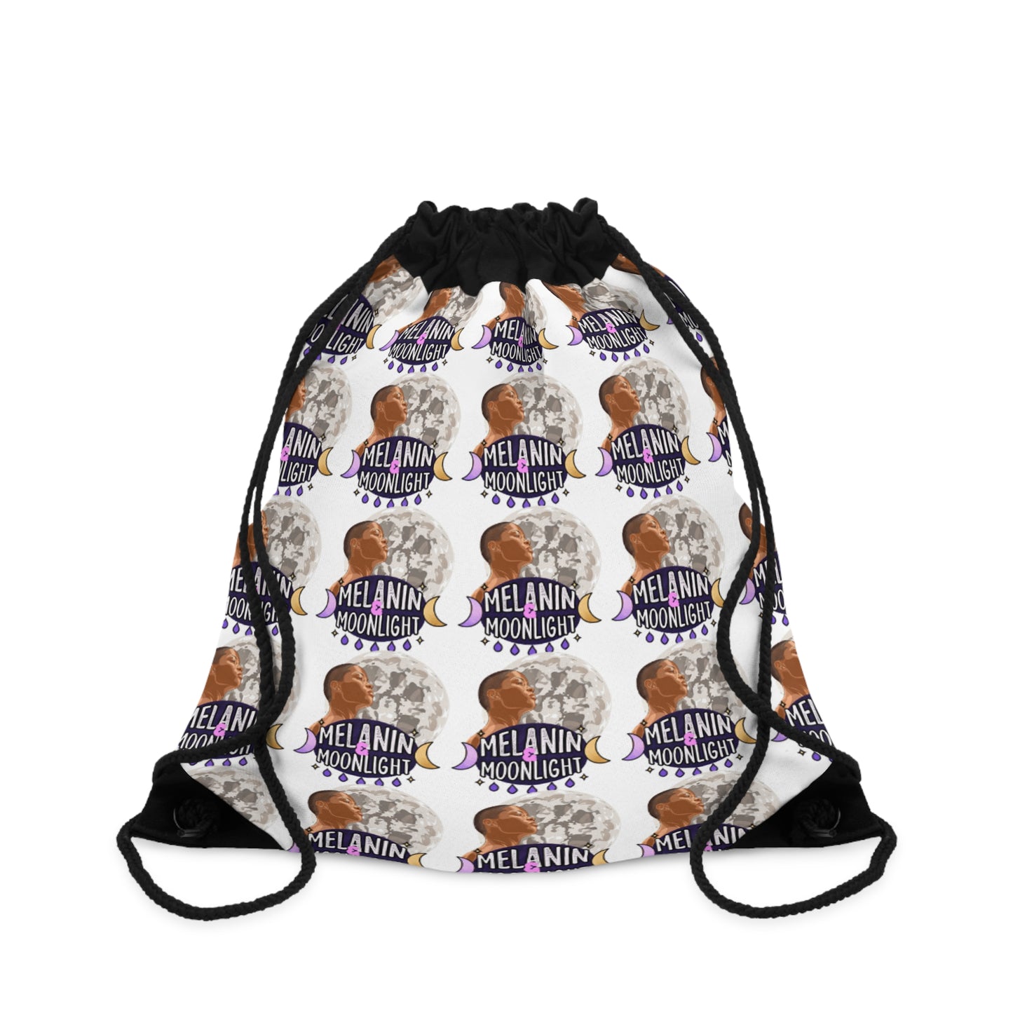 Melanin Moonlight Drawstring Bag - Stylish & Empowering Carry-All for All Occasions
