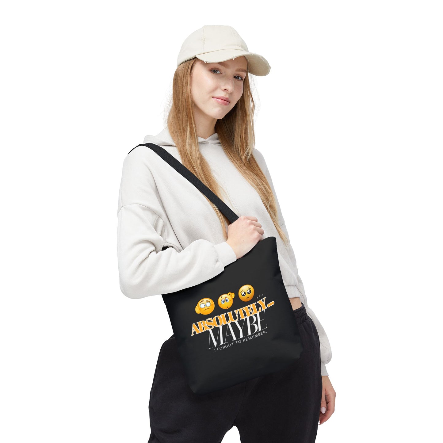 Funny Emoji Tote Bag - 'Absolutely Maybe' - Perfect for Everyday Use & Gifts