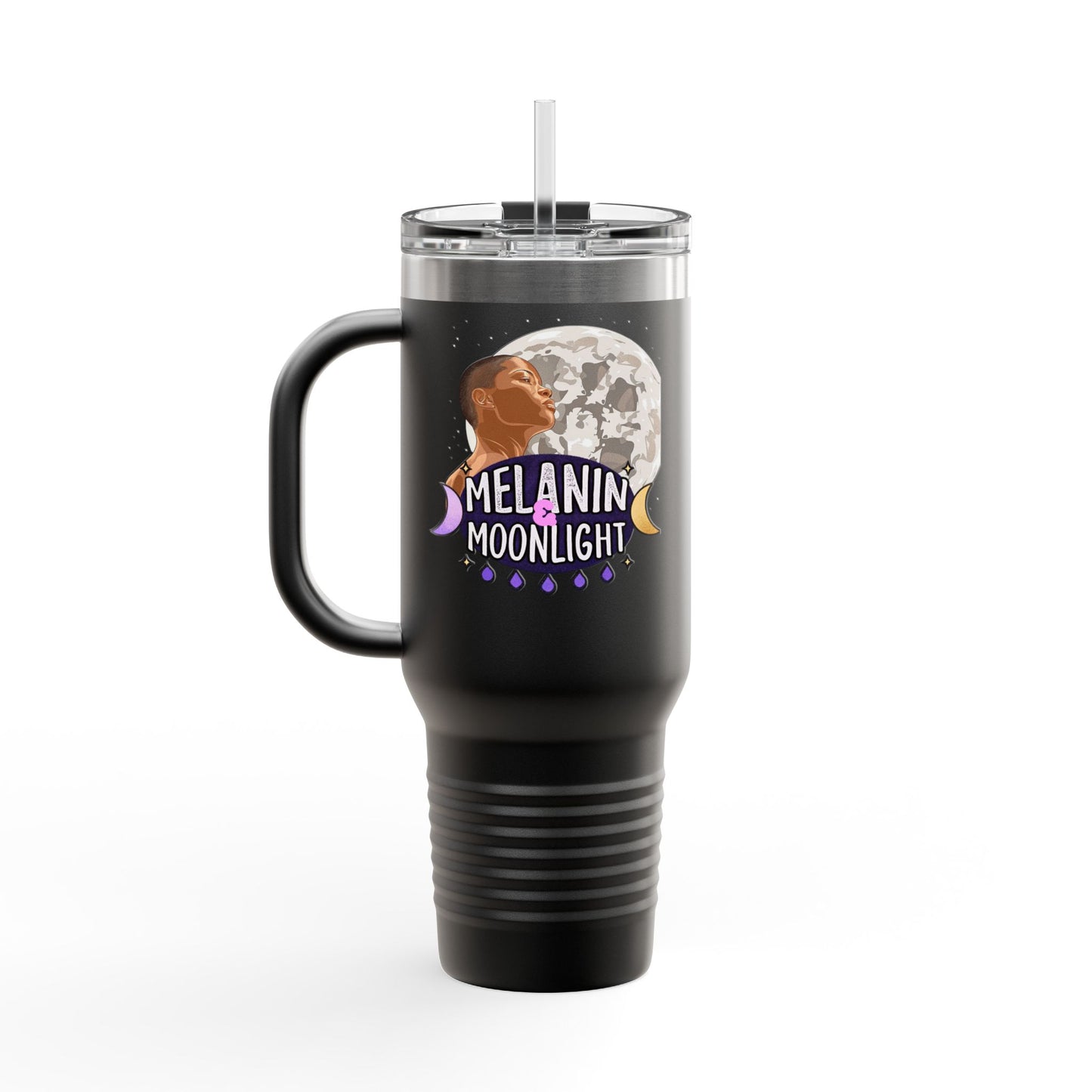 Personalized Insulated Travel Mug - 40oz Moonlight Design