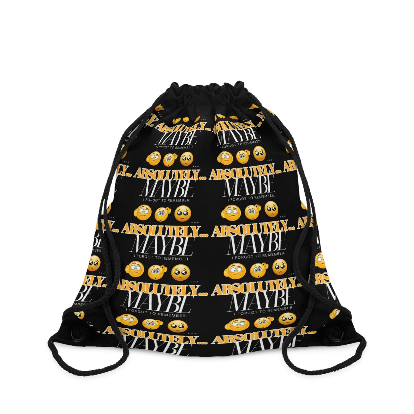 Absolutely Maybe Drawstring Bag - Fun and Stylish Gym Backpack for Active Lifestyles