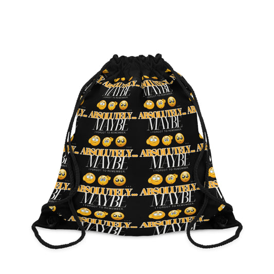 Absolutely Maybe Drawstring Bag - Fun and Stylish Gym Backpack for Active Lifestyles