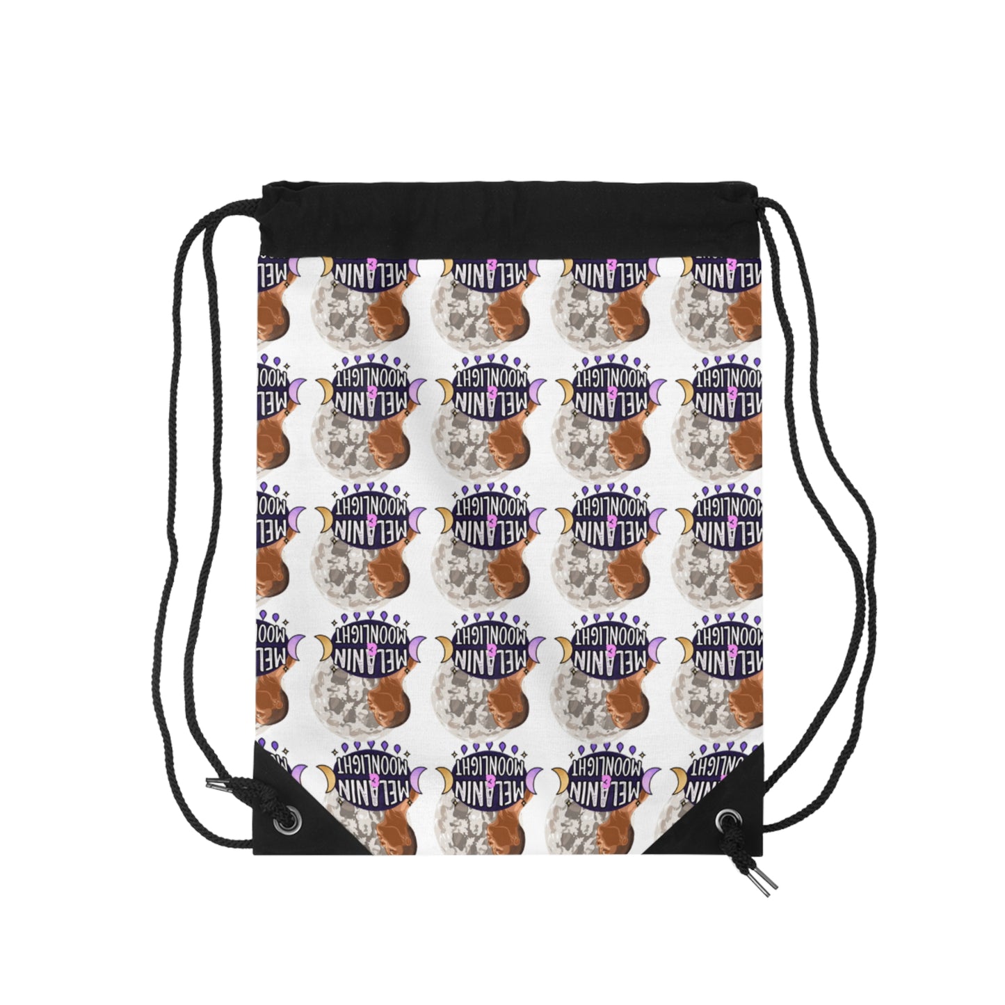Melanin Moonlight Drawstring Bag - Stylish & Empowering Carry-All for All Occasions
