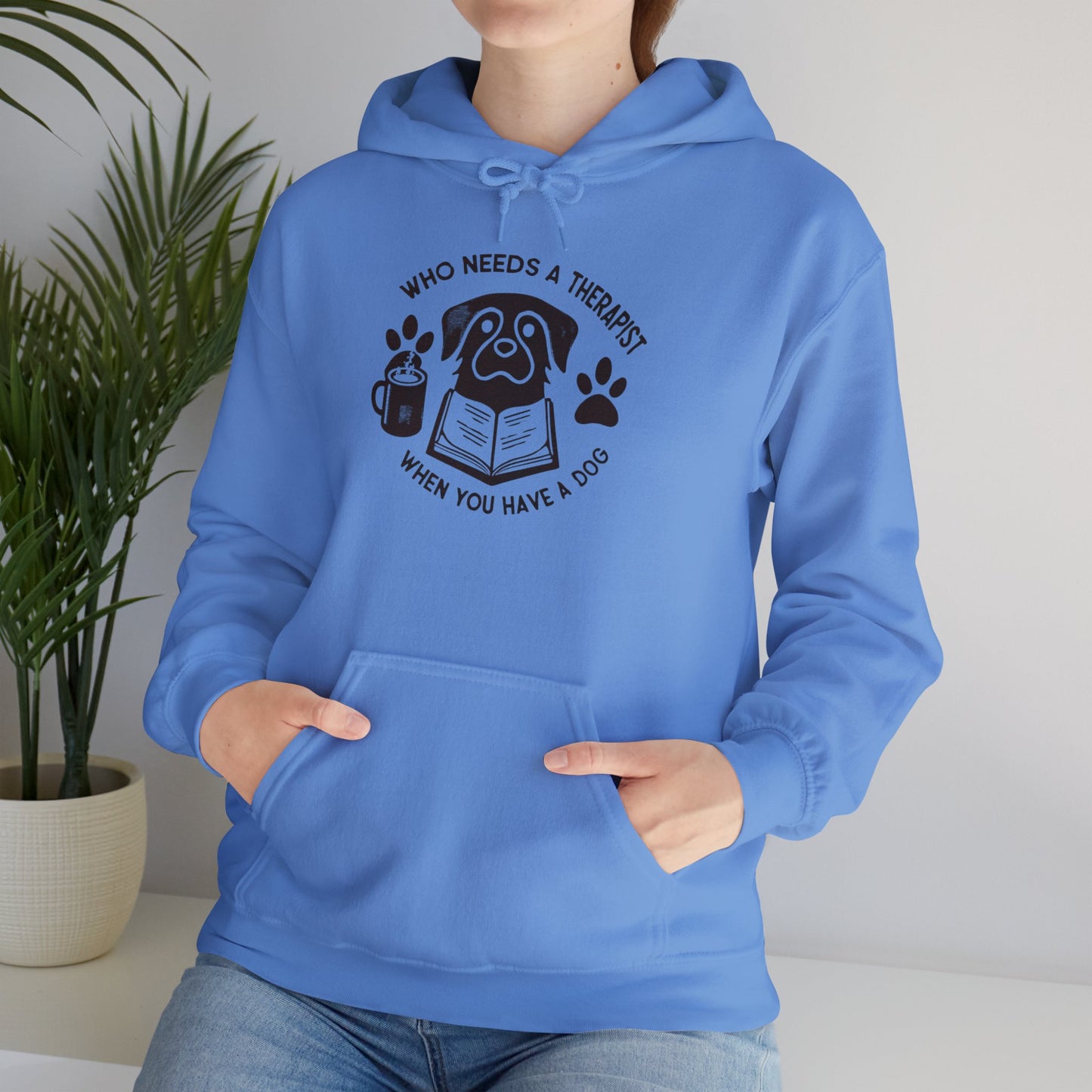Who Needs a Therapist? Dog Lover Hoodie - Unisex Heavy Blend Sweatshirt