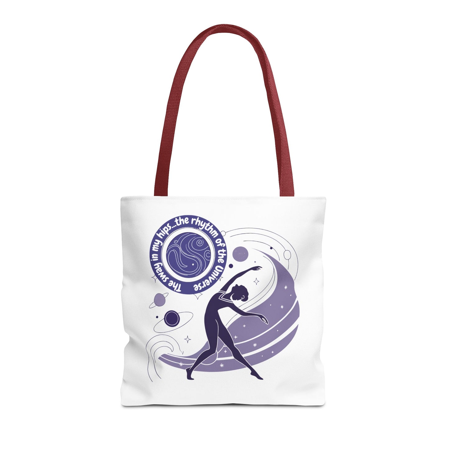Inspirational Dance Tote Bag - "I Am Flow, The Rhythm of the Universe"