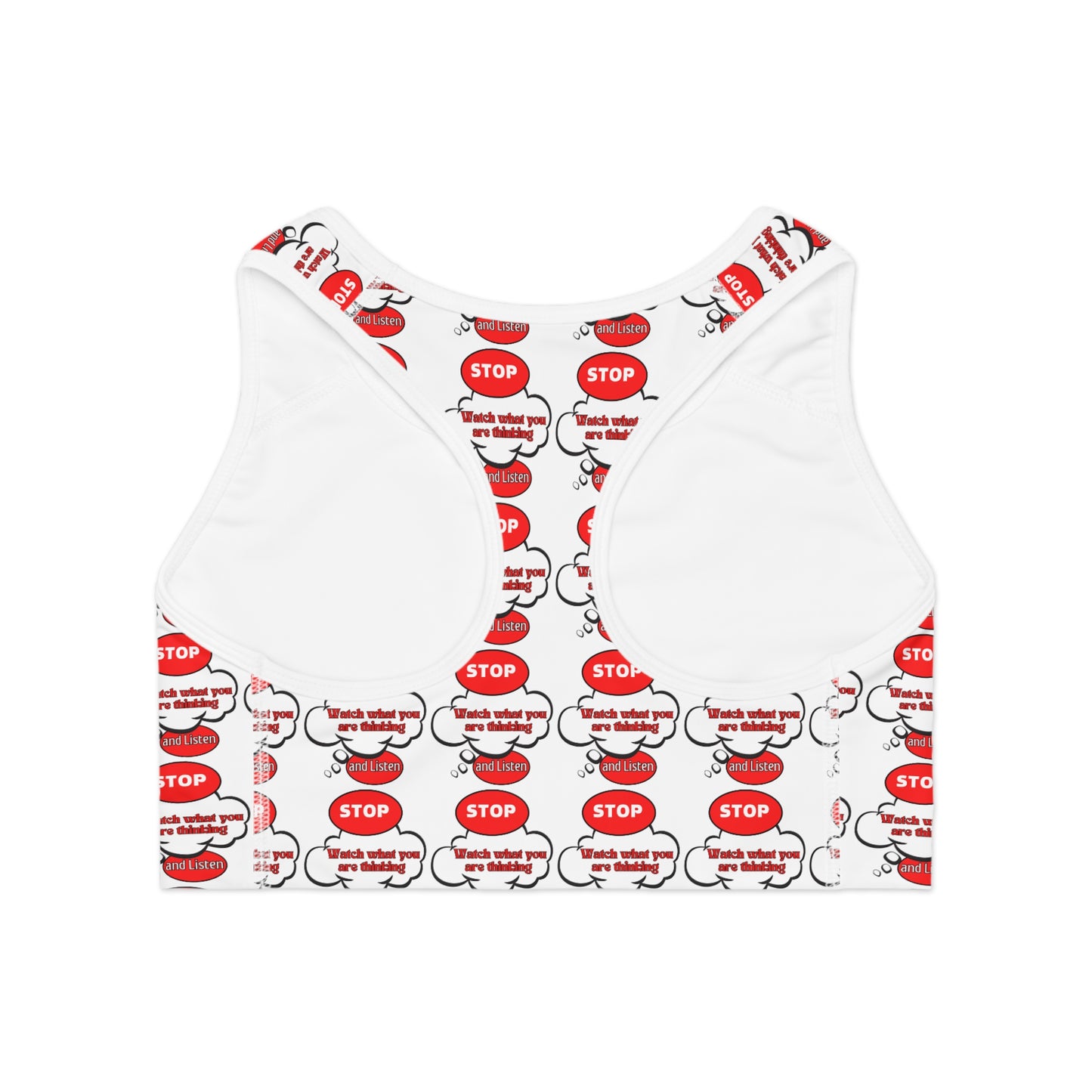 Playful Stop & Go Sports Bra - Fun Activewear for Fitness Enthusiasts