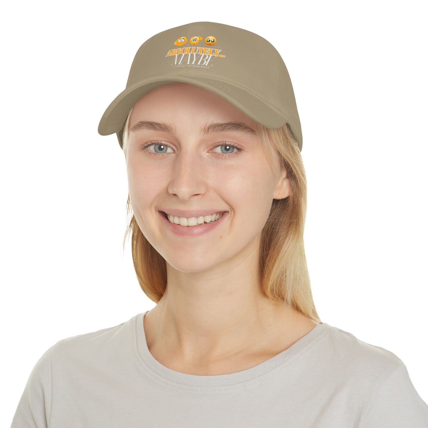 Red Low Profile Baseball Cap | Absolutely Maybe Emojis Cap