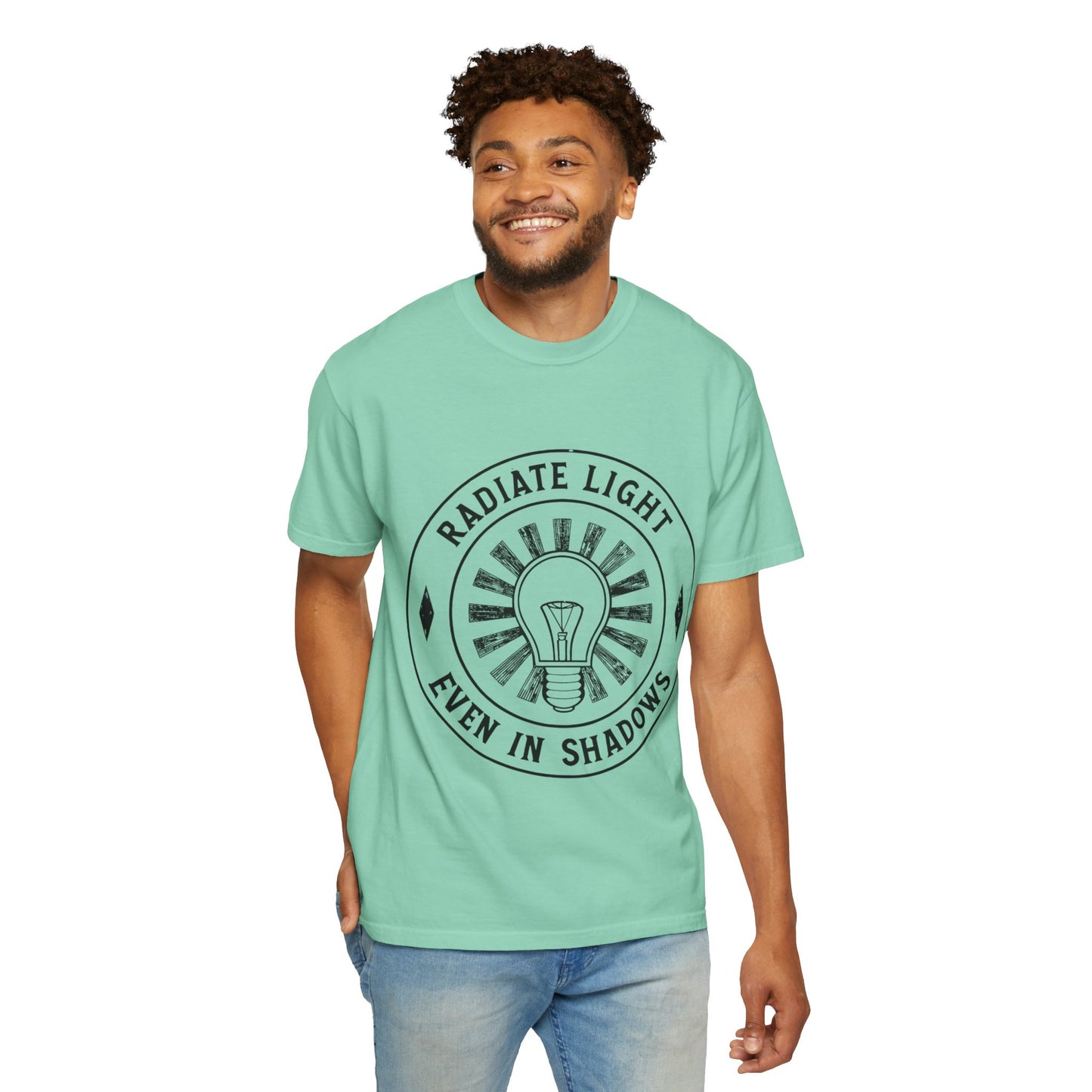 Radiate Light Unisex Garment-Dyed T-Shirt - Inspirational Graphic Tee