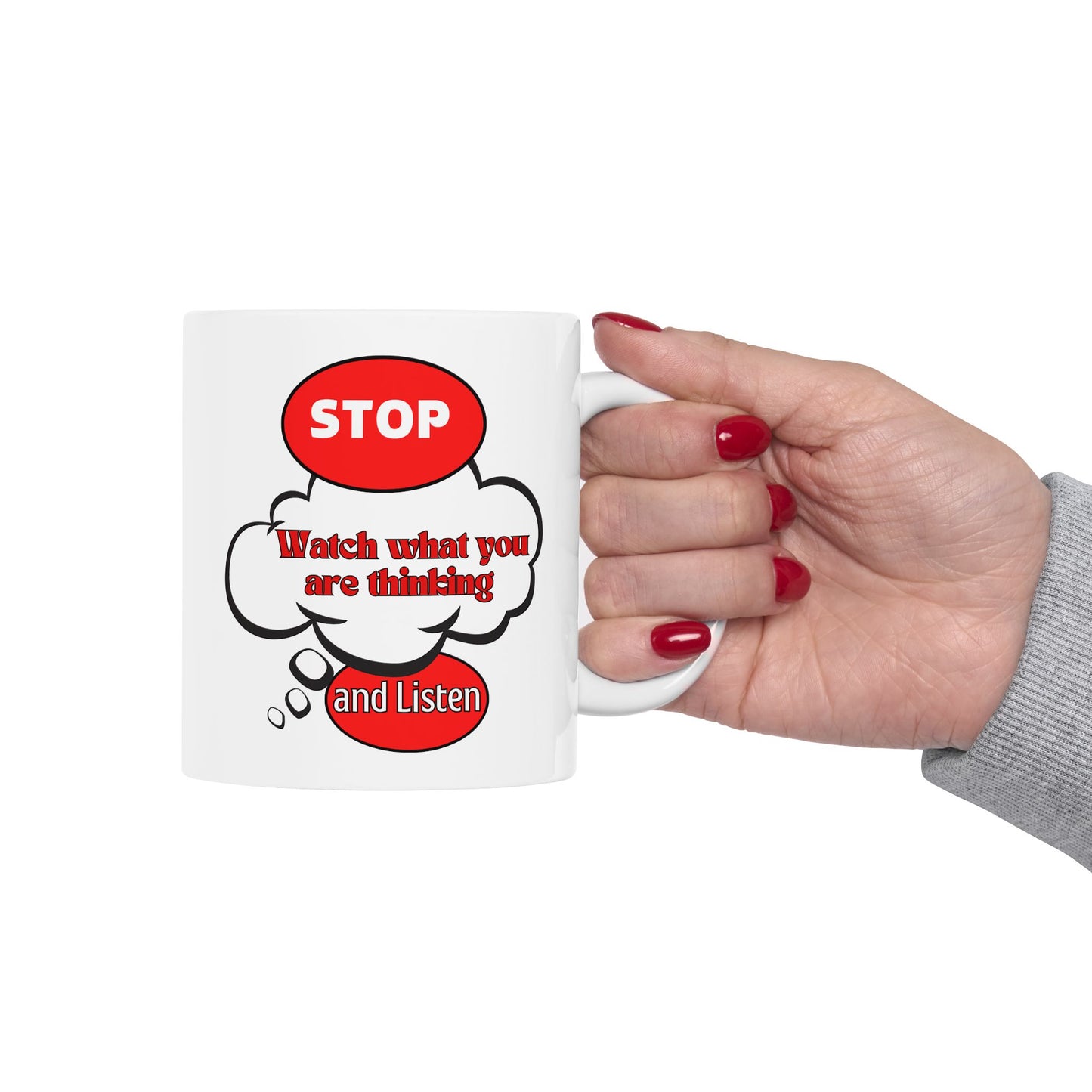 Fun Thoughtful Ceramic Mug - 11oz & 15oz, Perfect for Coffee Lovers