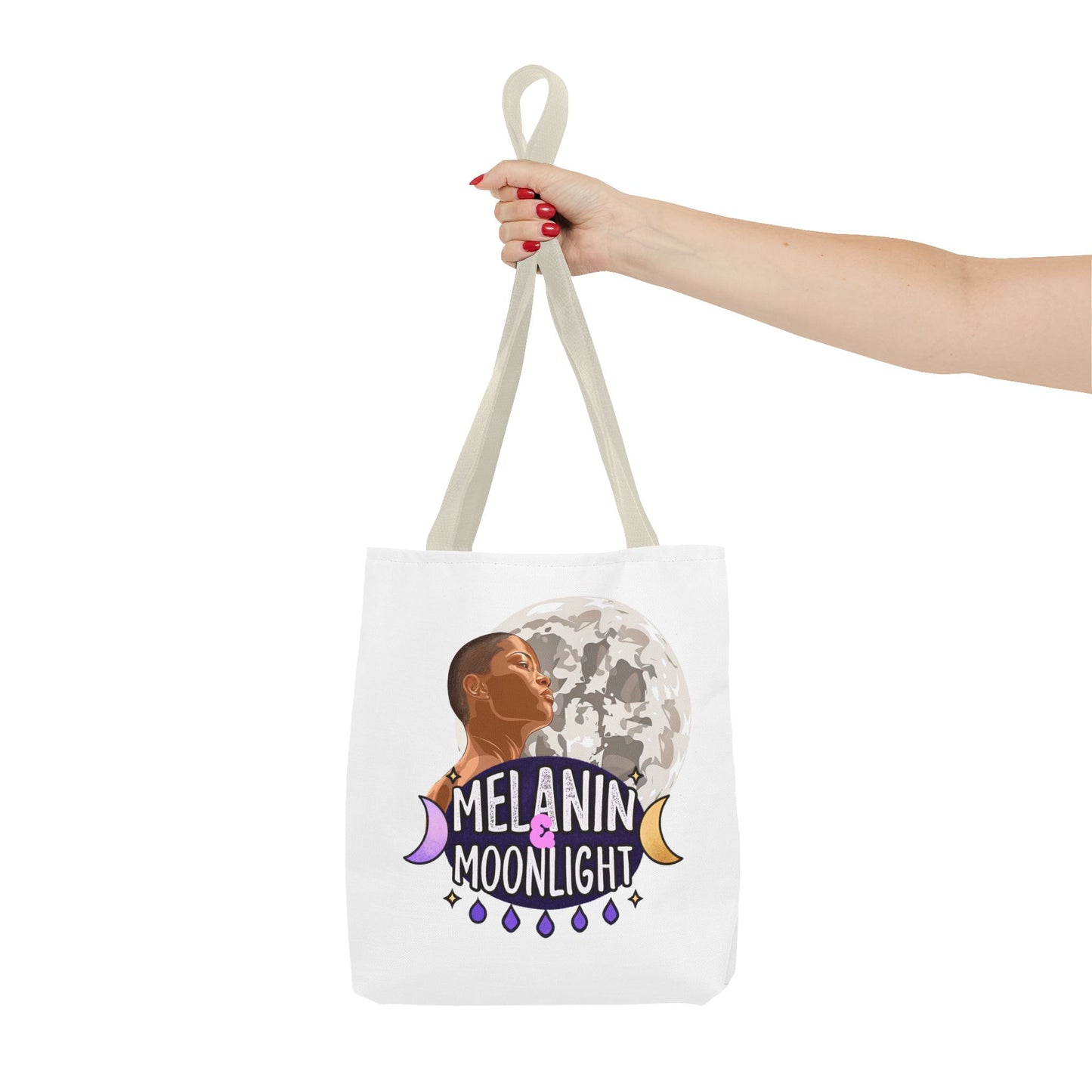Melanin & Moonlight Inspirational Tote Bag – Perfect for Everyday Use and Celebrations