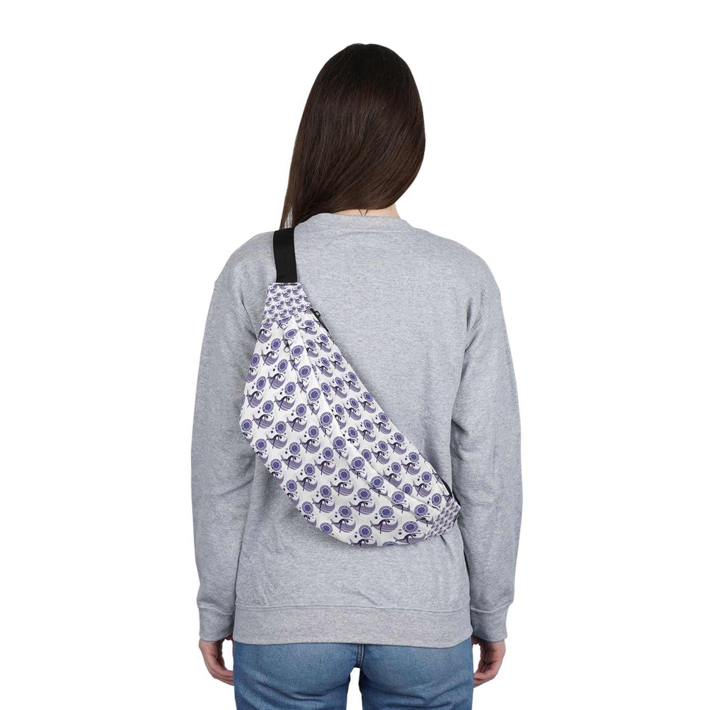 Stylish Large Fanny Pack with Unique Pattern - Perfect for Festivals and Everyday Use