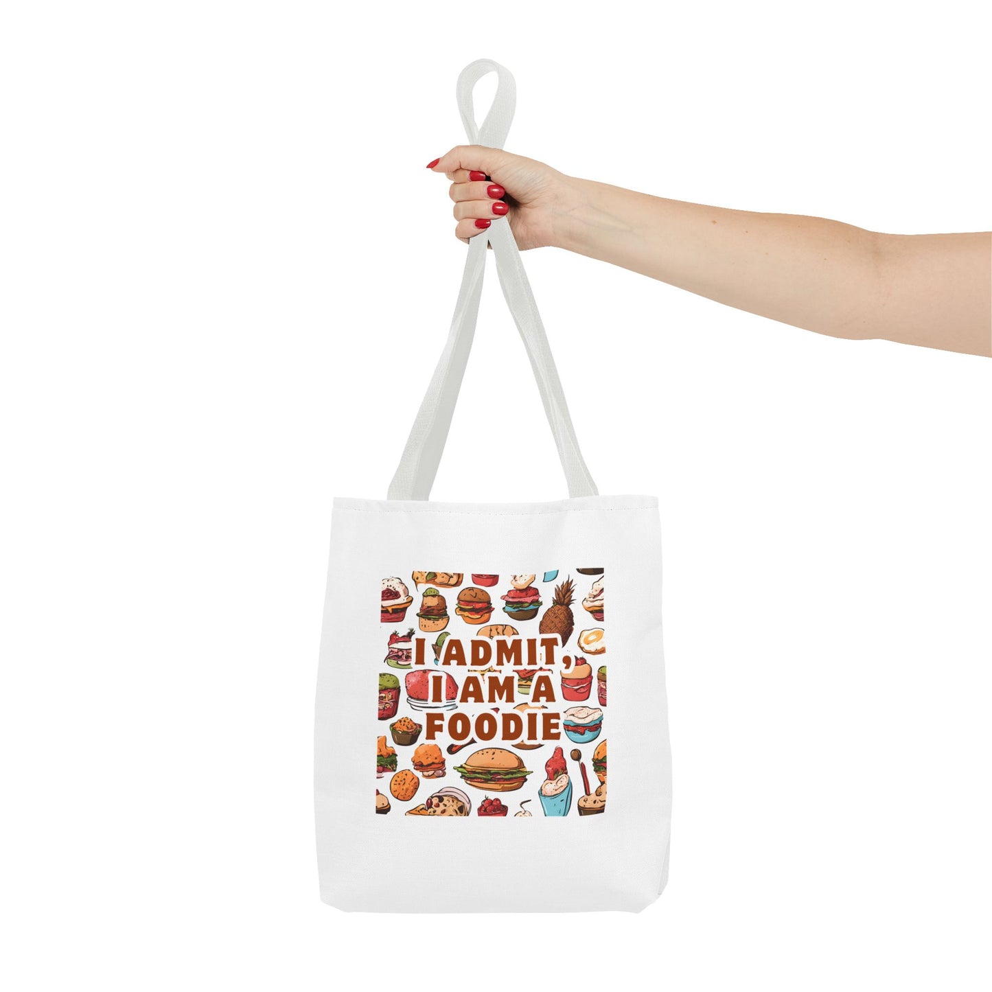 Foodie Tote Bag - 'I Admit I Am A Foodie' Canvas Bag for Food Lovers and Chefs